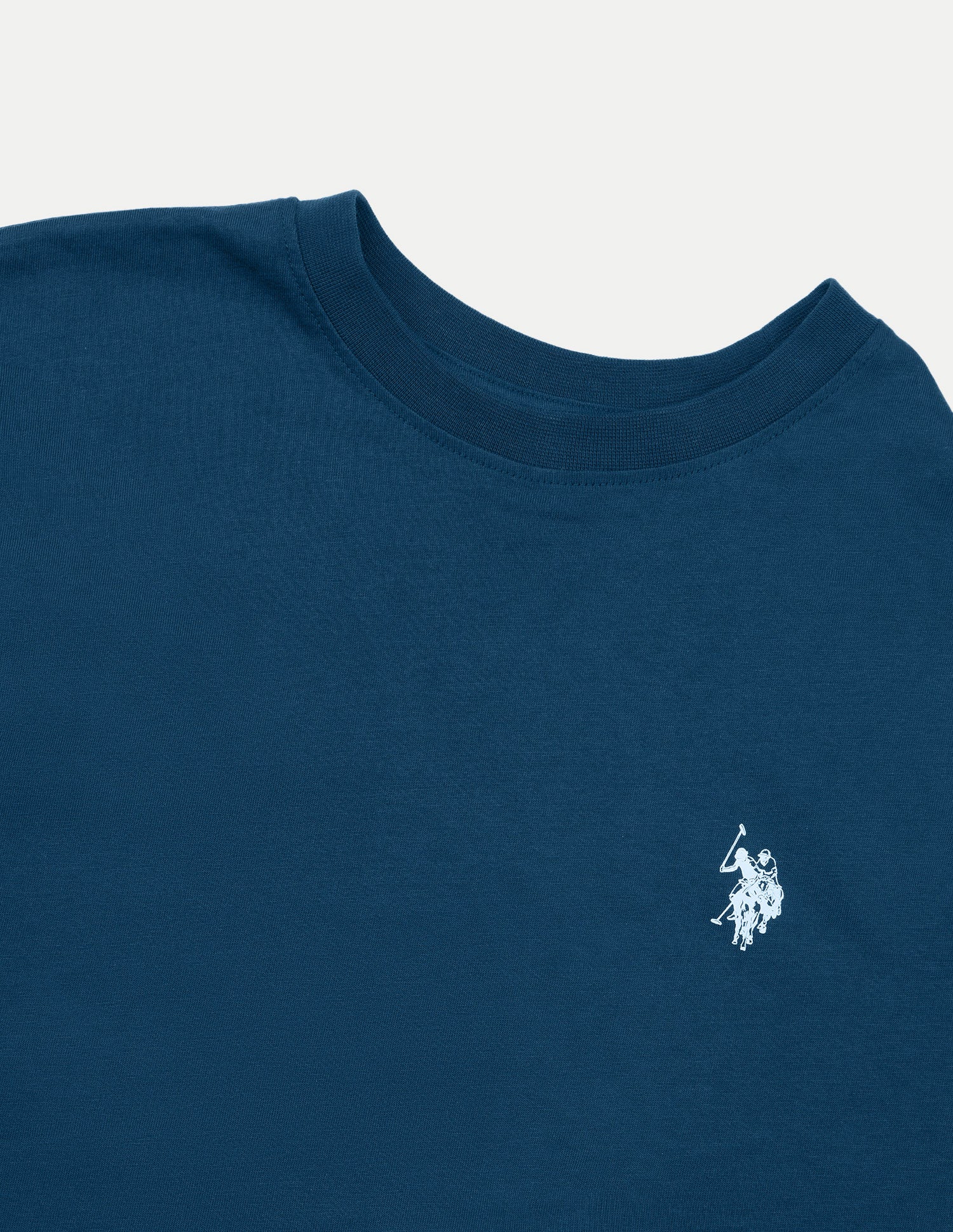 Solid Regular Fit T-Shirt Teal - U.S. Polo Assn. India | Large