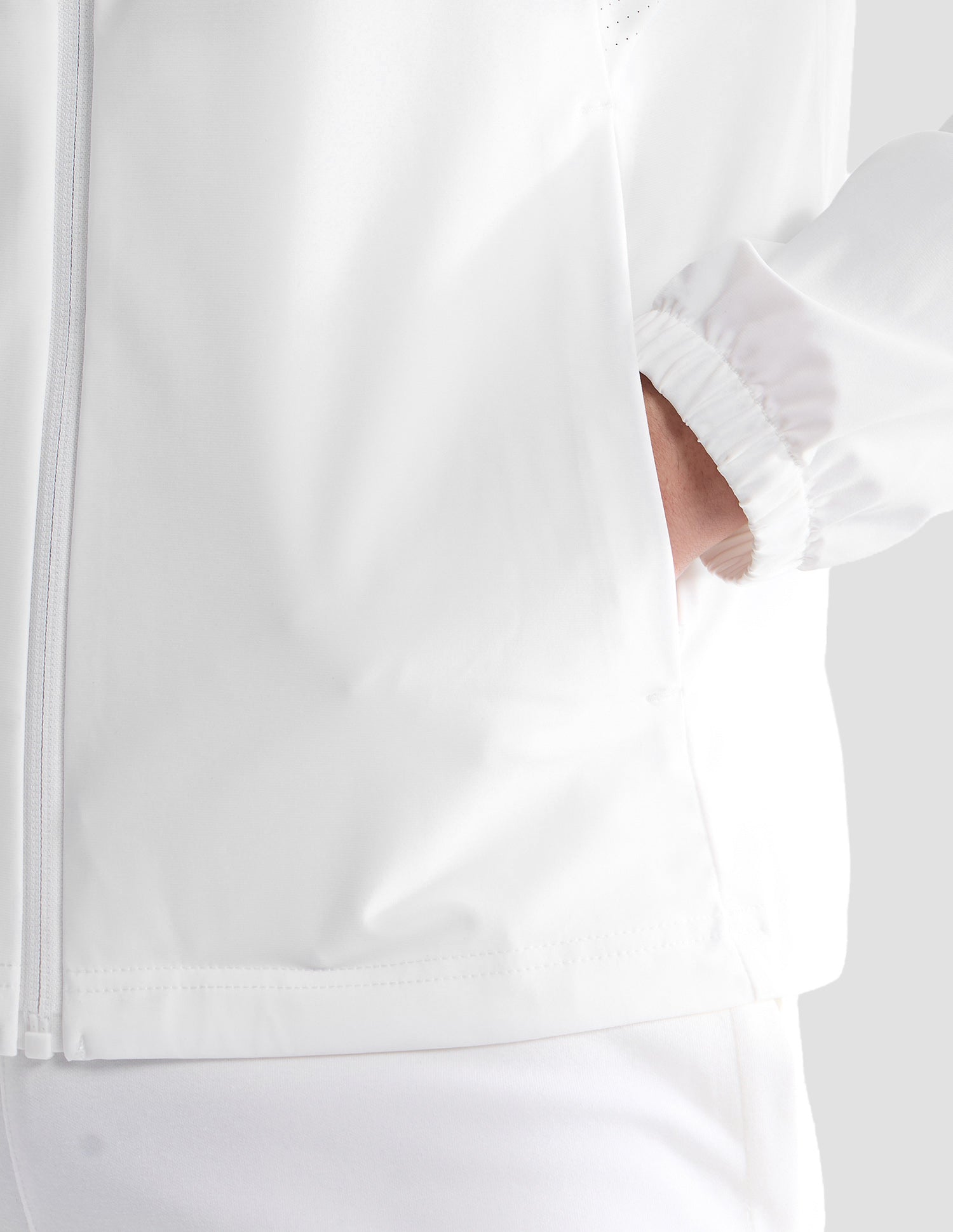 Slim Fit Active Zipper Jacket Off White - U.S. Polo Assn. India | Large