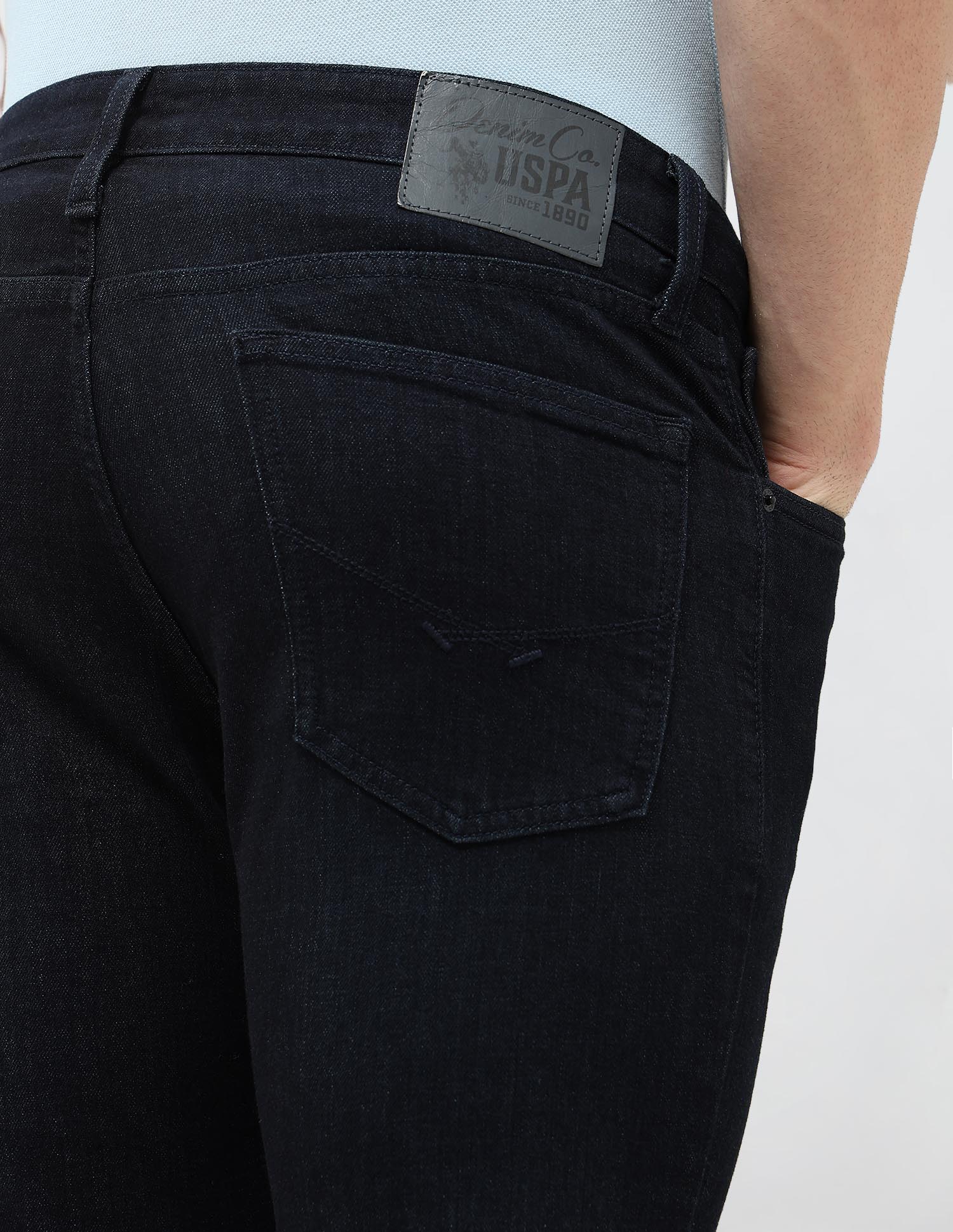 Brandon Slim Tapered Fit Mid Rise Jeans Indigo - U.S. POLO ASSN. | Large