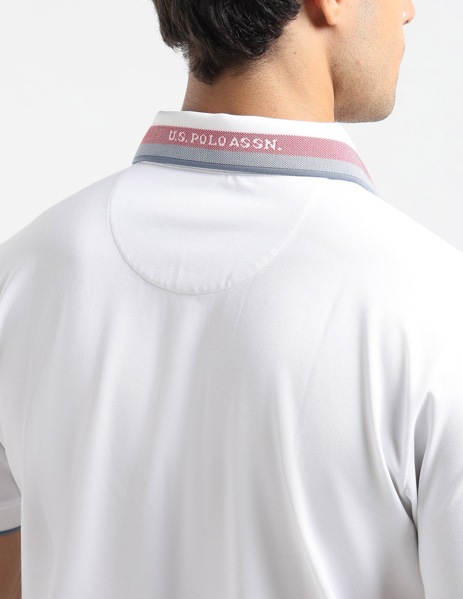 Solid Slim Fit Polo Shirt White - U.S. Polo Assn. India | Large