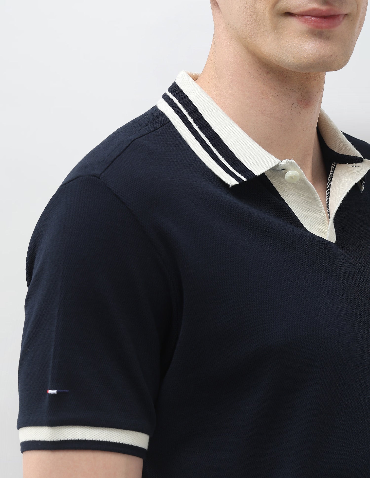 Solid Muscle Fit Polo Shirt Navy - U.S. Polo Assn. India | Large