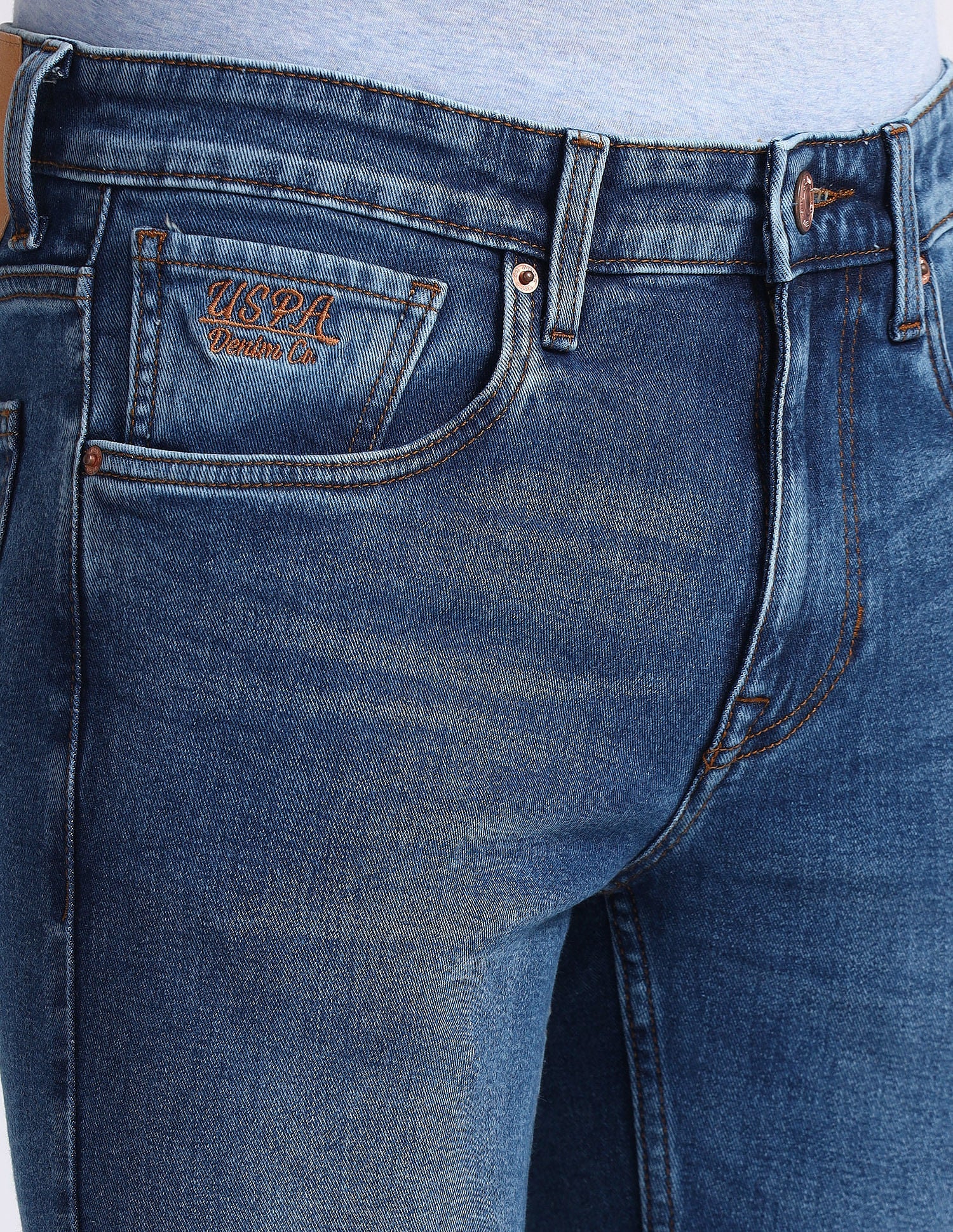 Regallo Skinny Fit Blue Jeans Blue - U.S. Polo Assn. India | Large