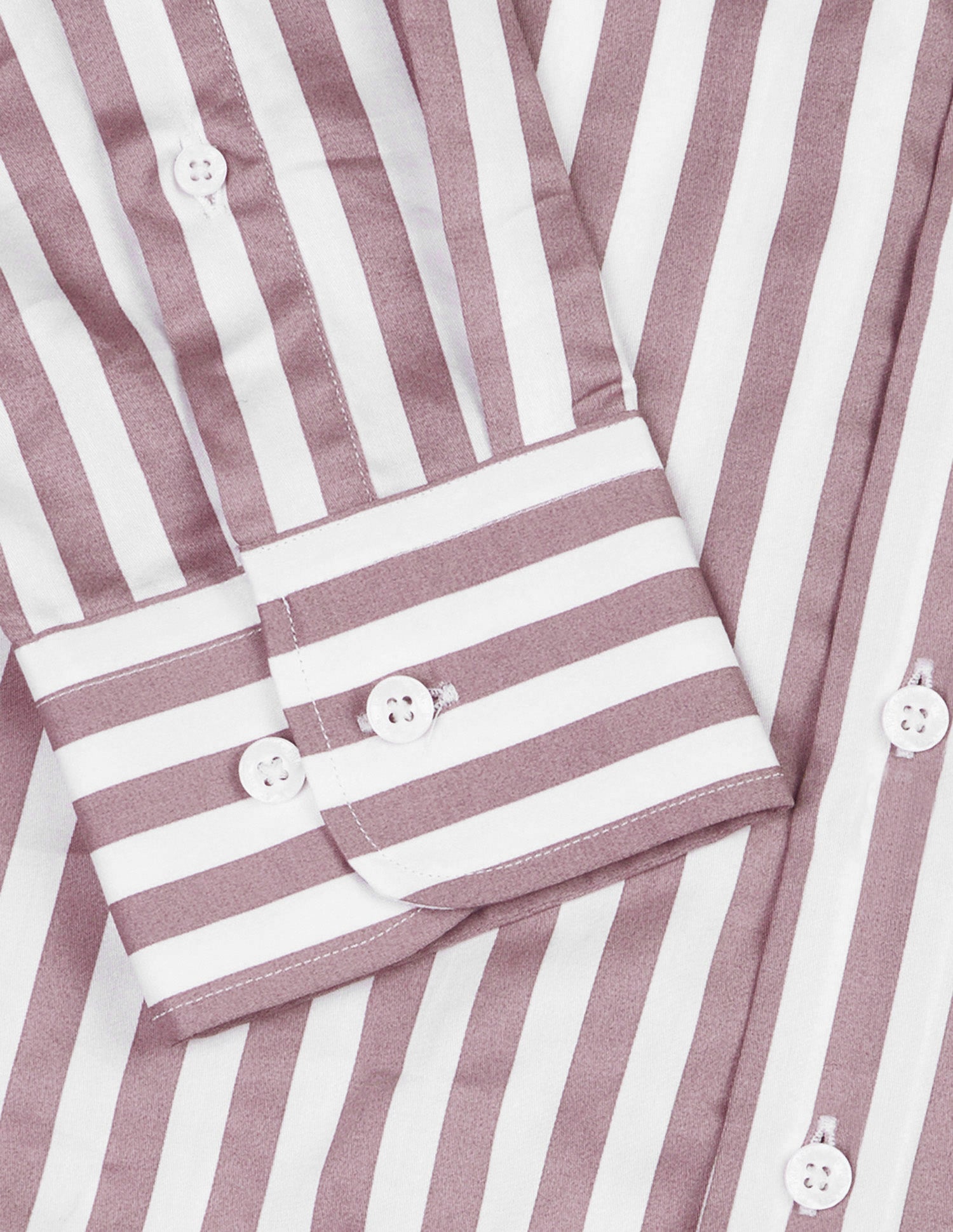 Vertical Striped Satin Shirt Pink - U.S. Polo Assn. India | Large