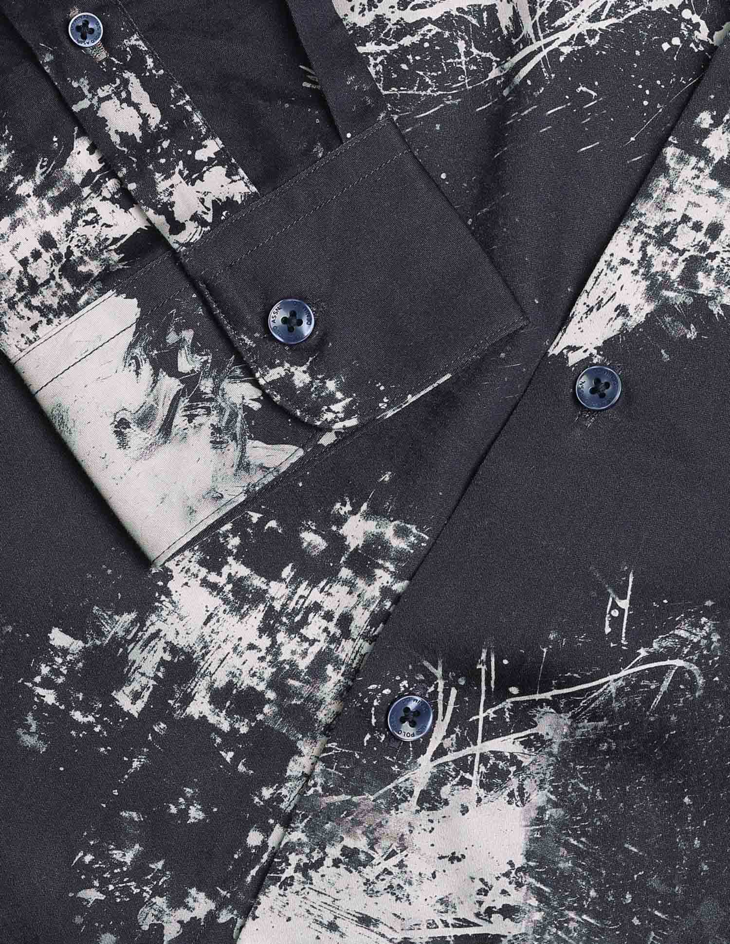 Abstract Printed Pure Cotton Shirt Navy - U.S. Polo Assn. India | Large