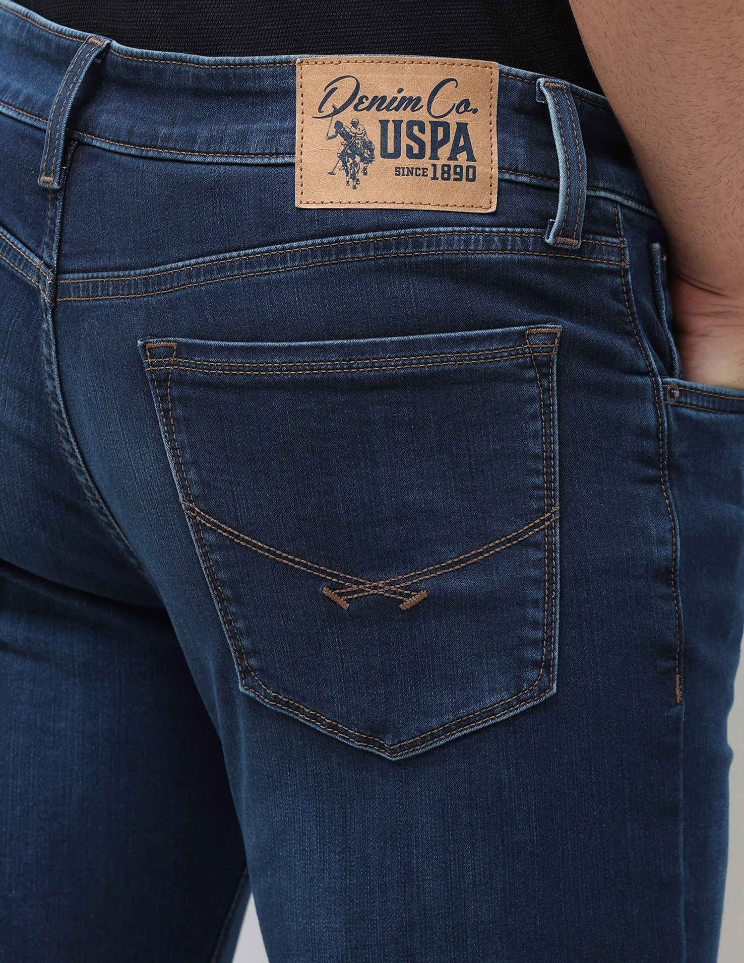 Regallo Skinny Fit Blue Jeans Blue - U.S. Polo Assn. India | Large