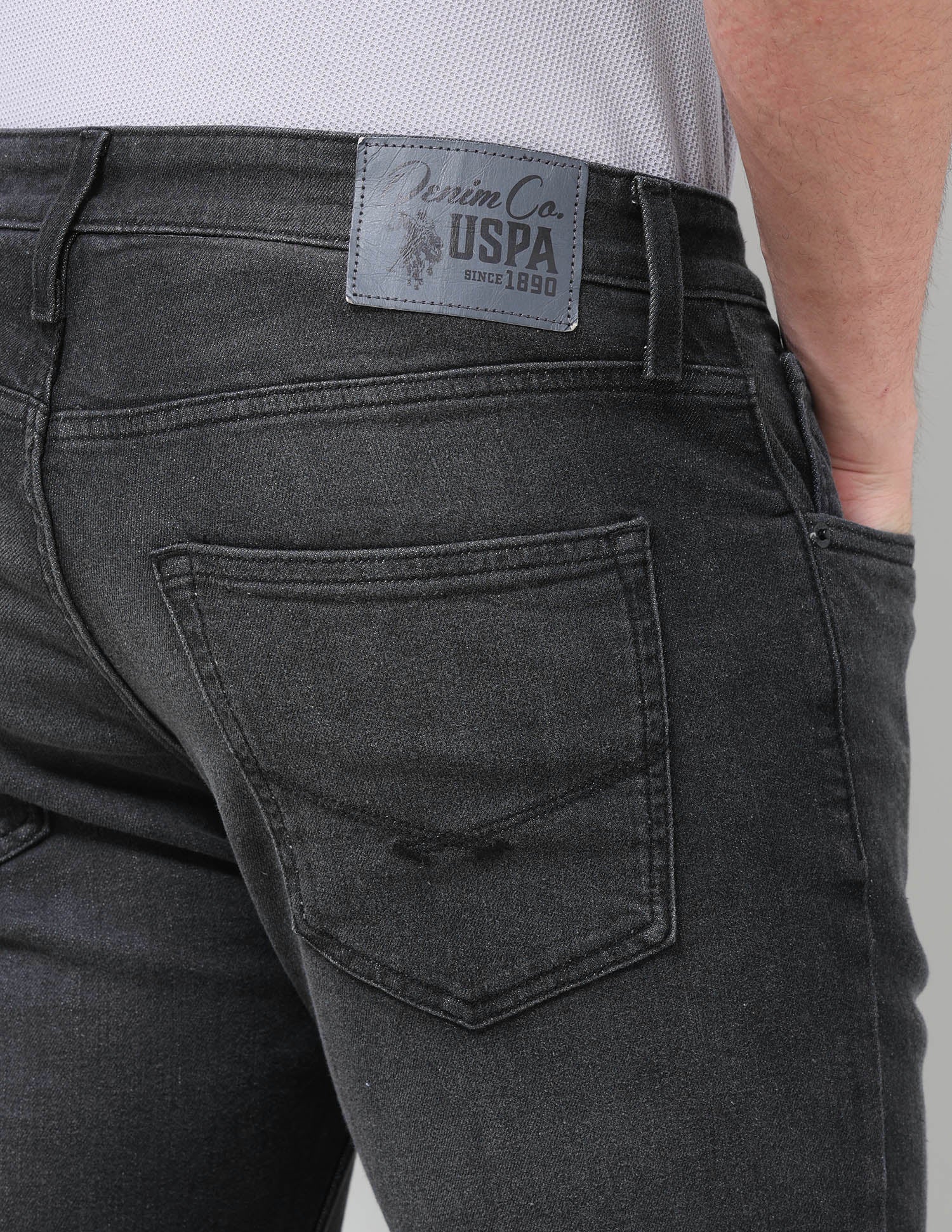 Cole Comfort Cropped Fit Black Jeans Black - U.S. Polo Assn. India | Large
