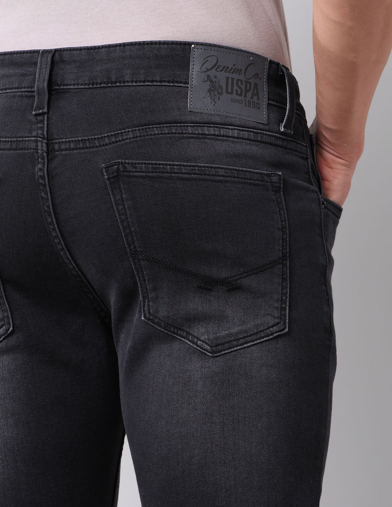 Brandon Slim Tapered Fit Black Jeans Black - U.S. Polo Assn. India | Large