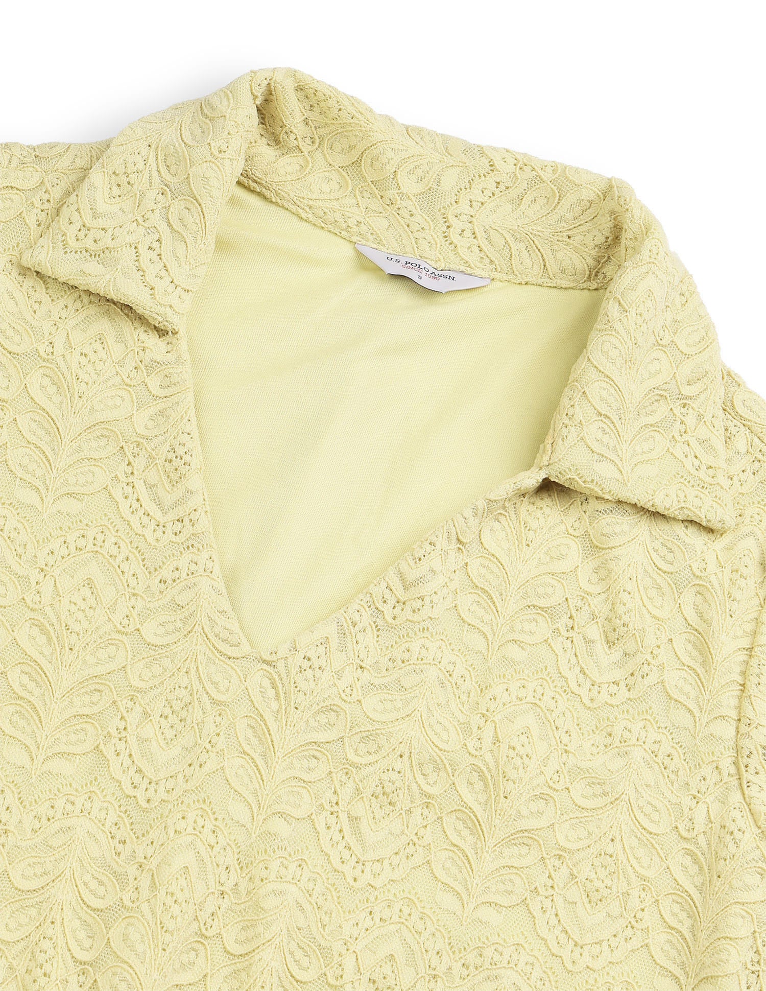 Polo Collar Lace Dress Green - U.S. Polo Assn. India | Large