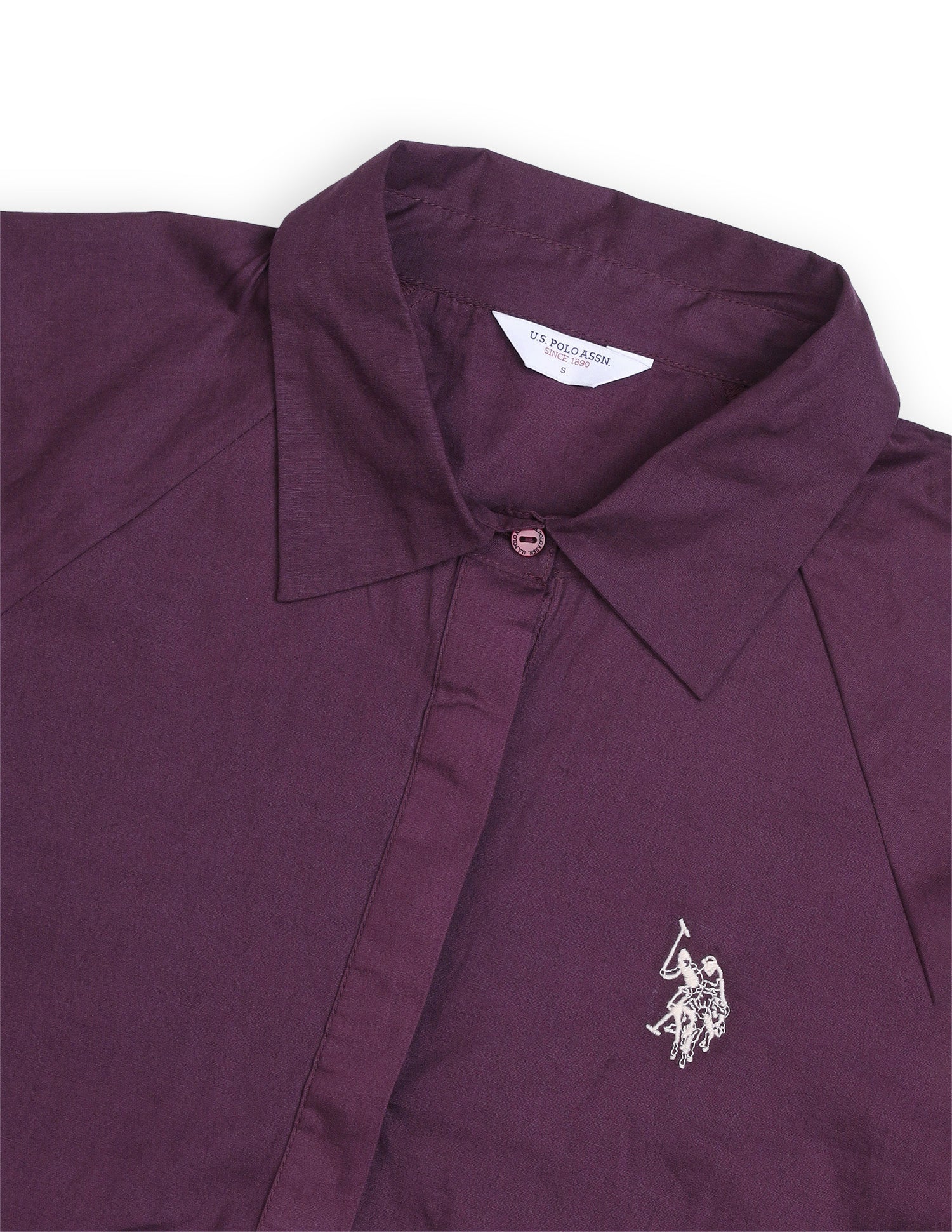 Solid Relaxed Fit Shirt Purple - U.S. Polo Assn. India | Large