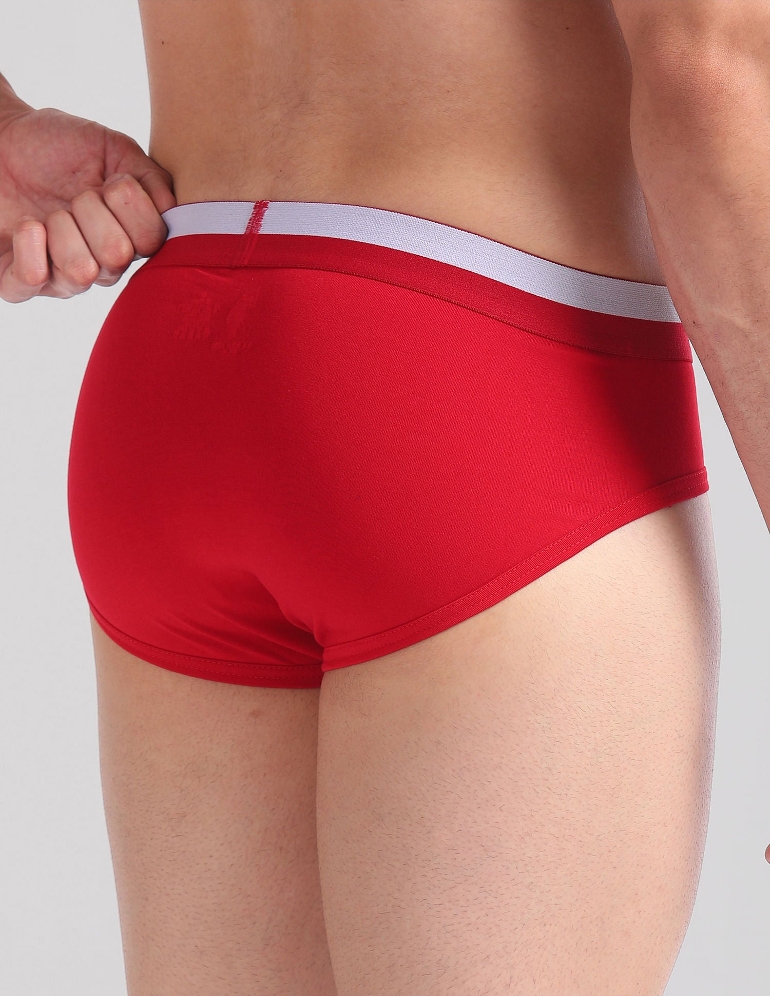 Elasticized Waist OEB02 Briefs - Pack Of 2 Red and Navy - U.S. POLO ASSN. | Large