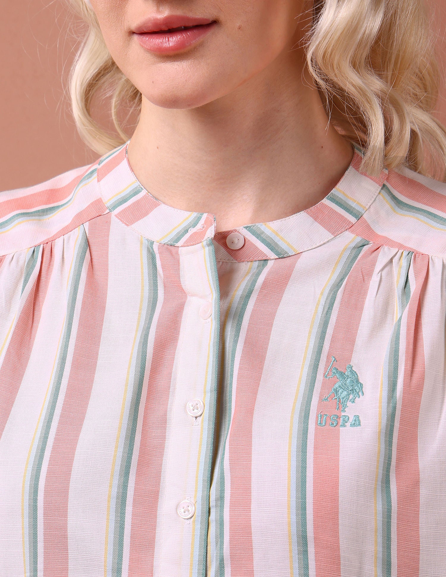 Vertical Stripe Loose Fit Top White - U.S. POLO ASSN. | Large