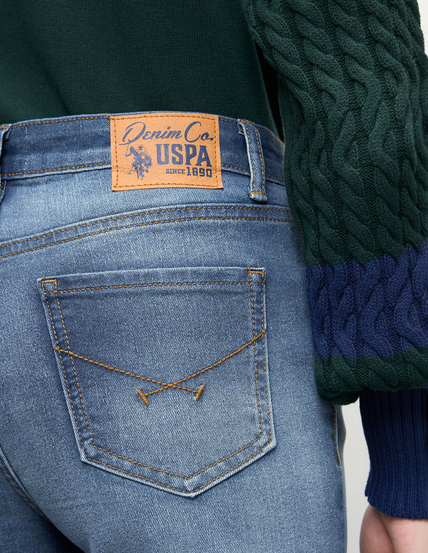 Flared Fit Blue Jeans Dark Blue - U.S. Polo Assn. India | Large
