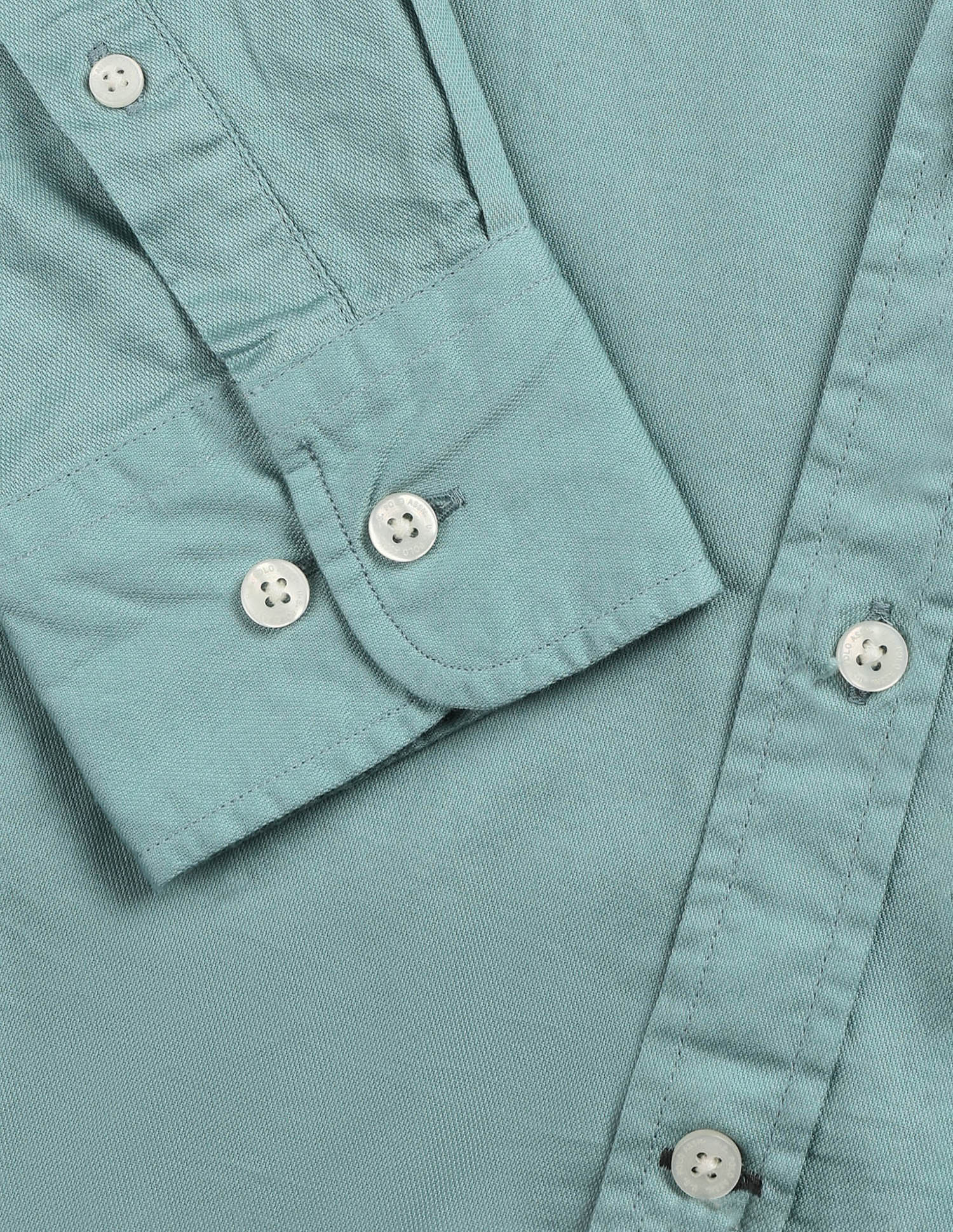 Solid Tailored Fit Shirt Green - U.S. Polo Assn. India | Large
