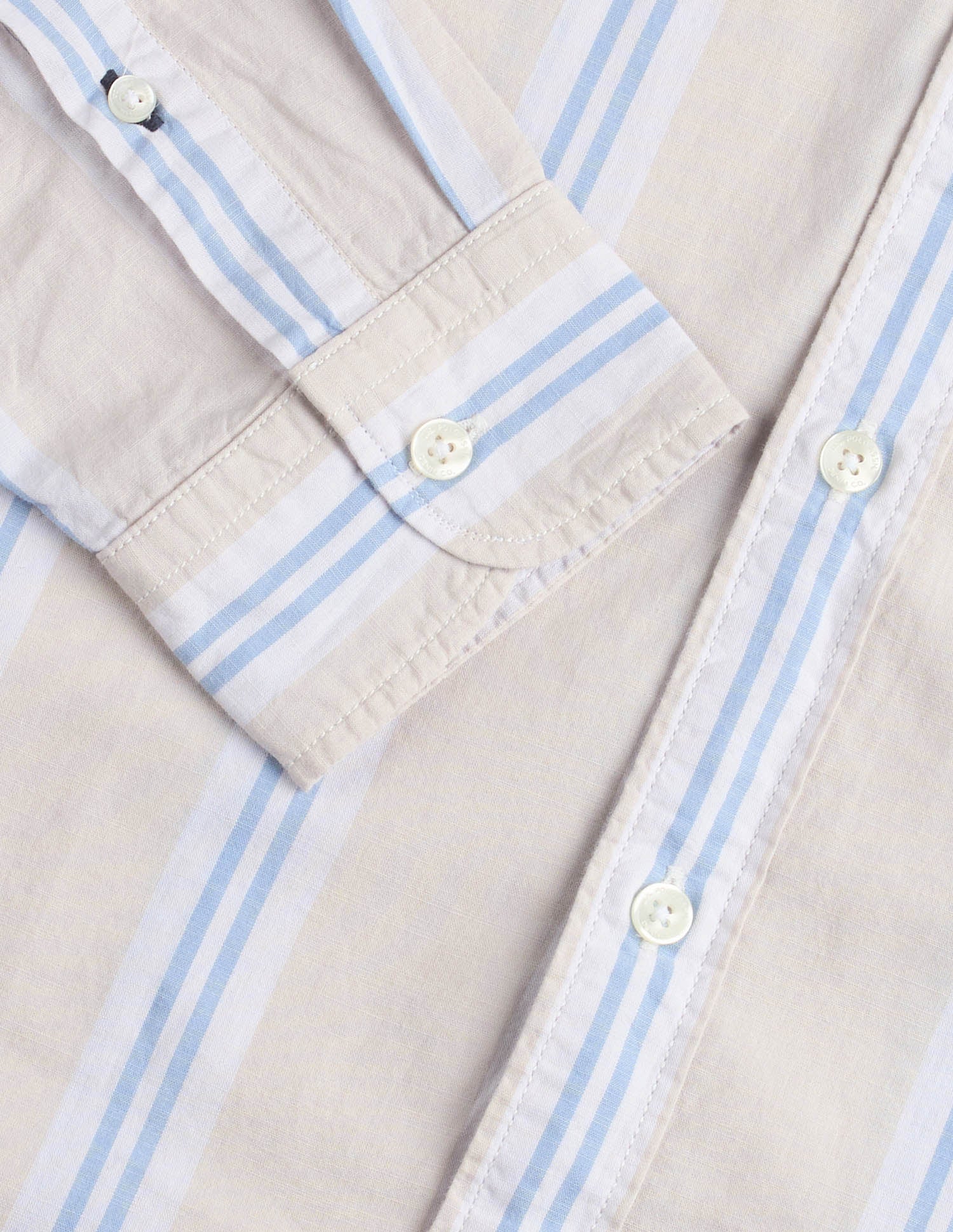 Vertical Striped Regular Fit Shirt Light Khaki - U.S. Polo Assn. India | Large