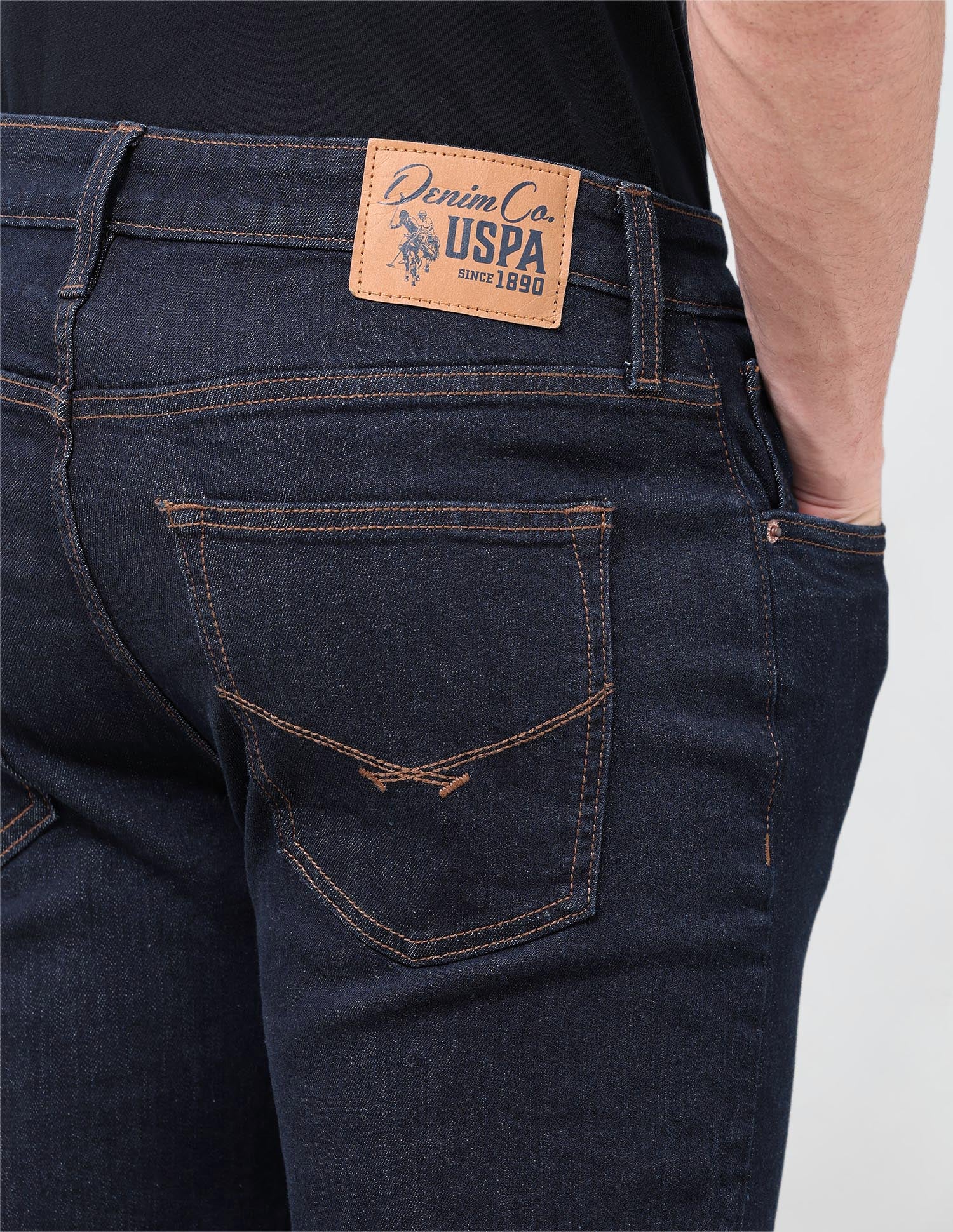 Harold Slim Straight Fit Blue Jeans Dark Indigo - U.S. Polo Assn. India | Large