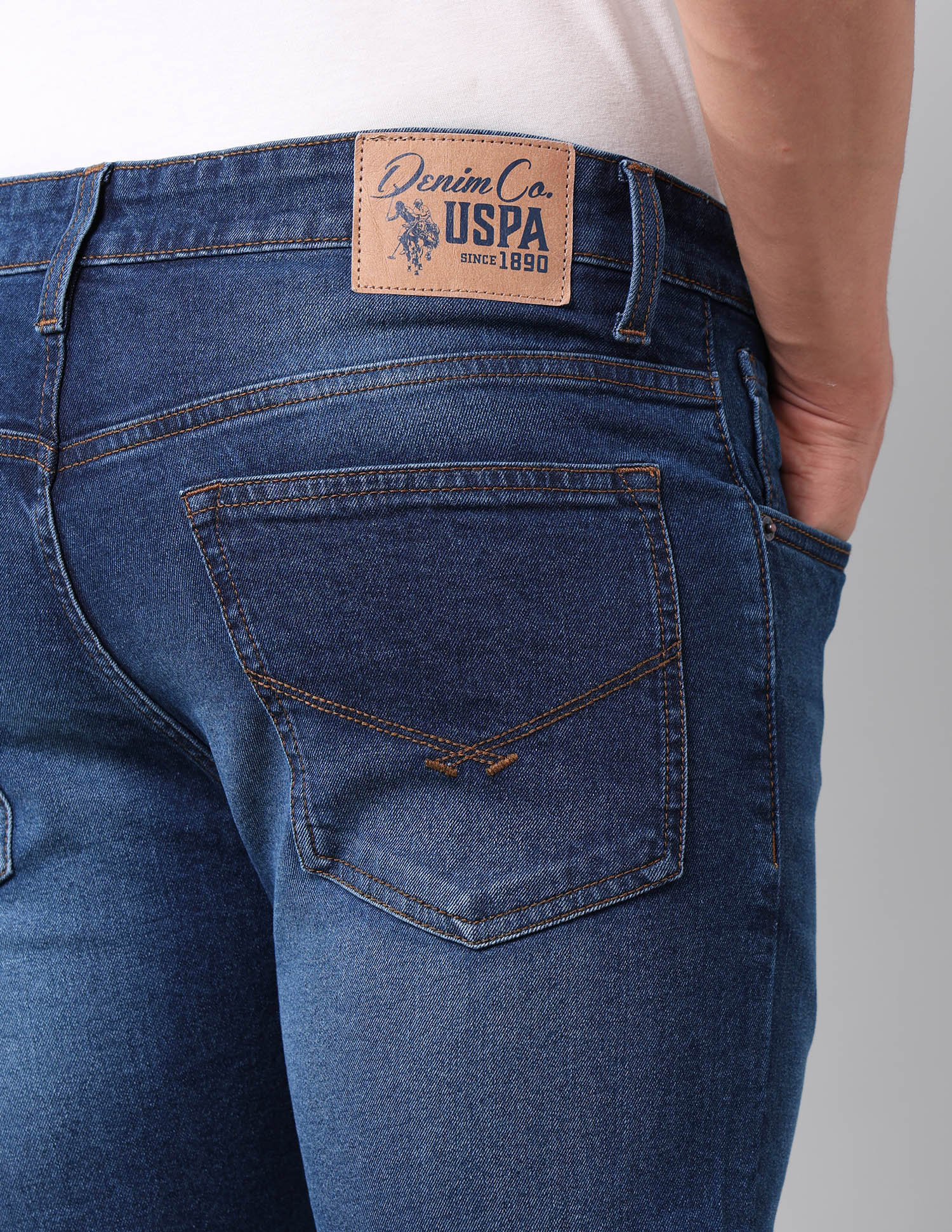 Regallo Skinny Fit Blue Jeans Blue - U.S. Polo Assn. India | Large