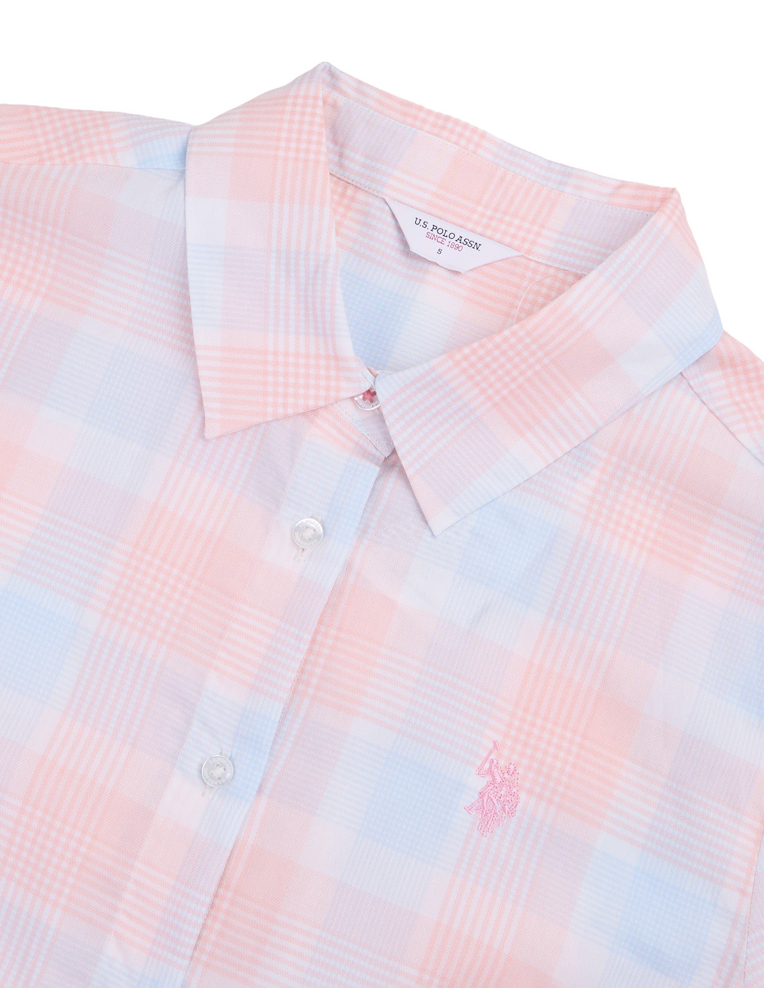 Plaid Checked Boyfriend Fit Shirt Orange - U.S. Polo Assn. India | Large