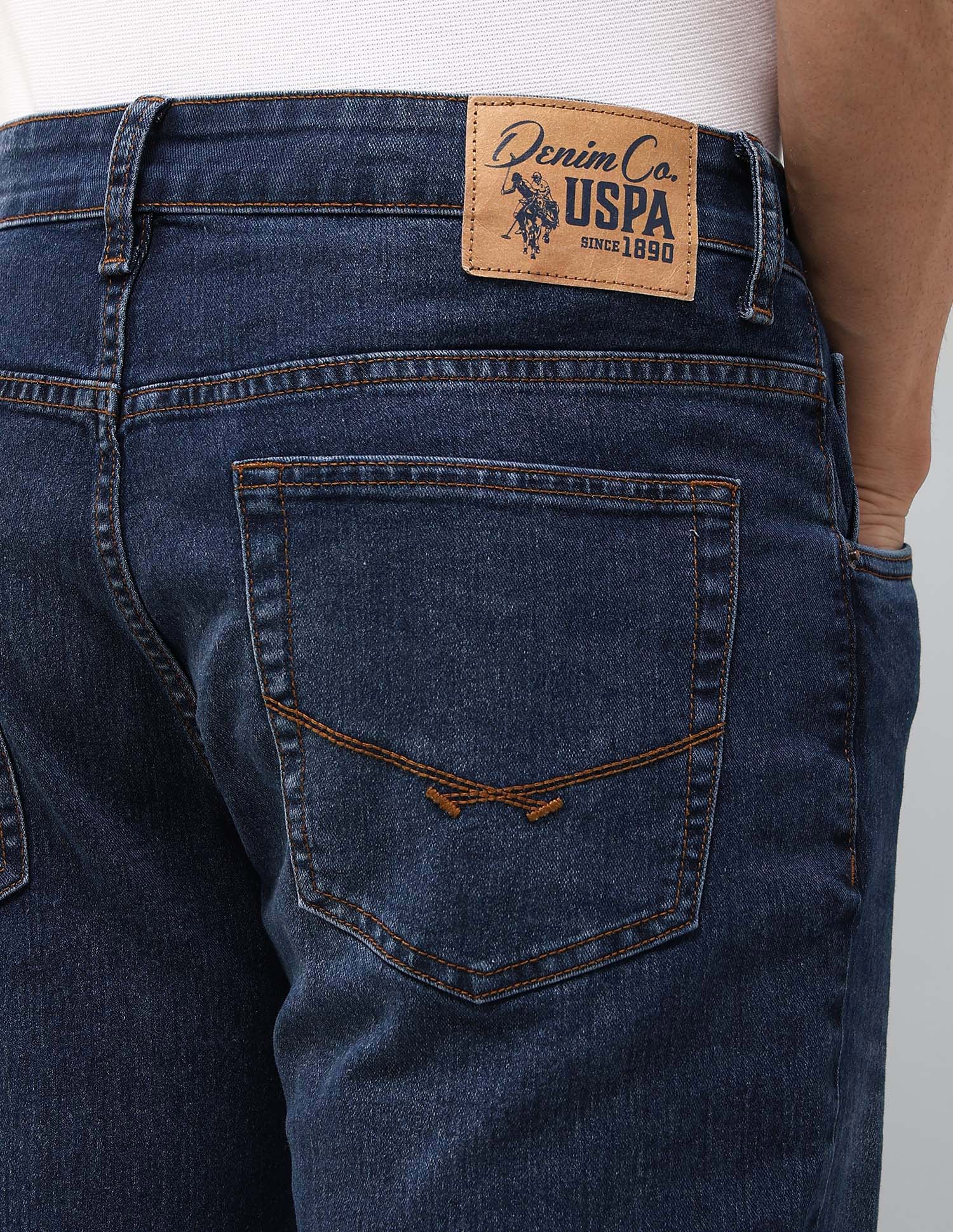 Brandon Slim Tapered Fit Blue Jeans Blue - U.S. POLO ASSN. | Large