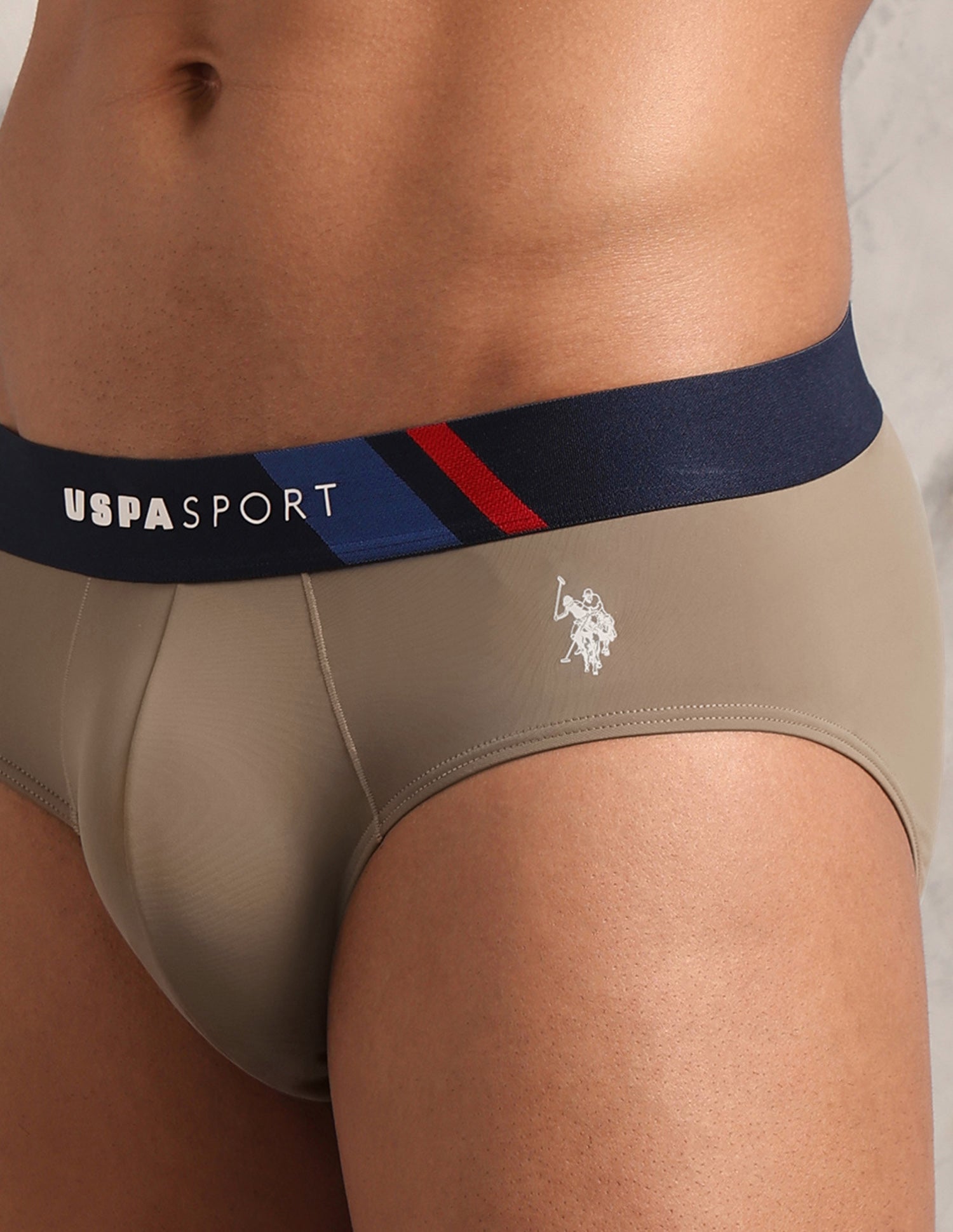 High Stretch Sports RB001 Brief Light Brown - U.S. Polo Assn. India | Large