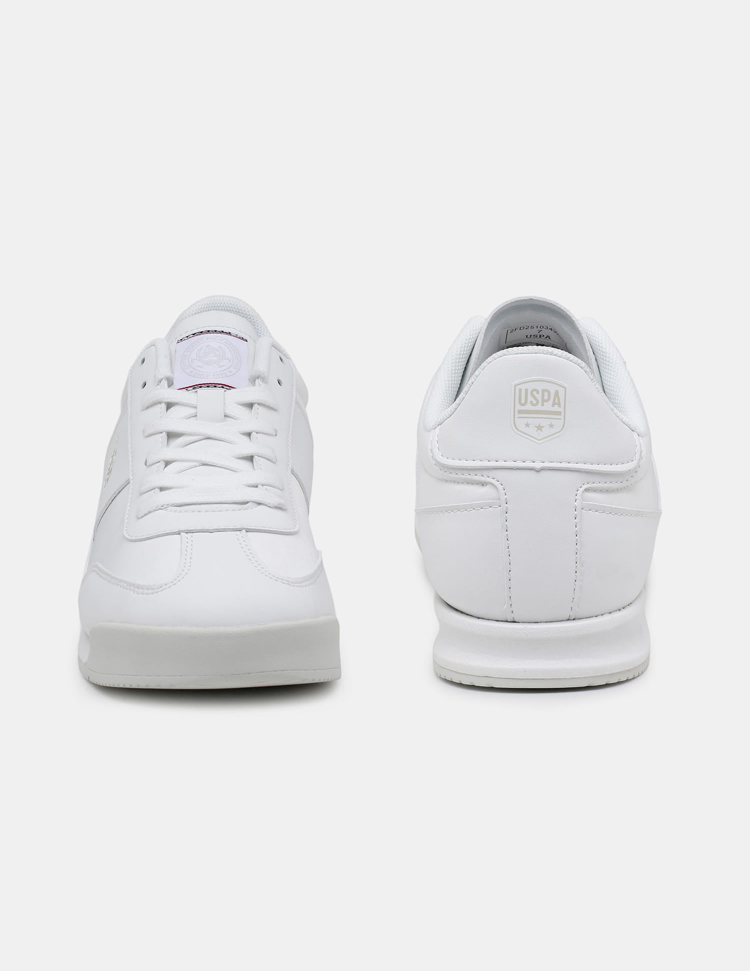 Round Toe Lace Ups Gallop Sneakers White - U.S. Polo Assn. India | Large