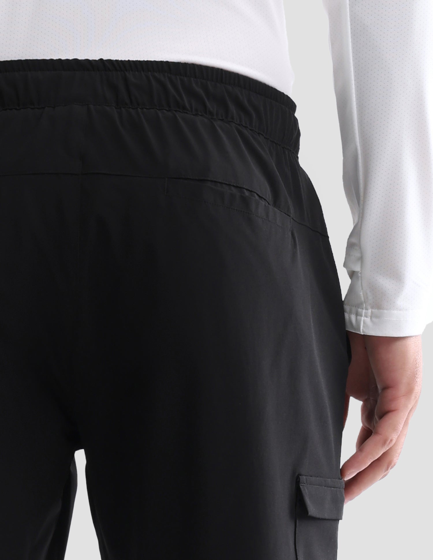 Solid Active Cargo Track Pants Black - U.S. Polo Assn. India | Large