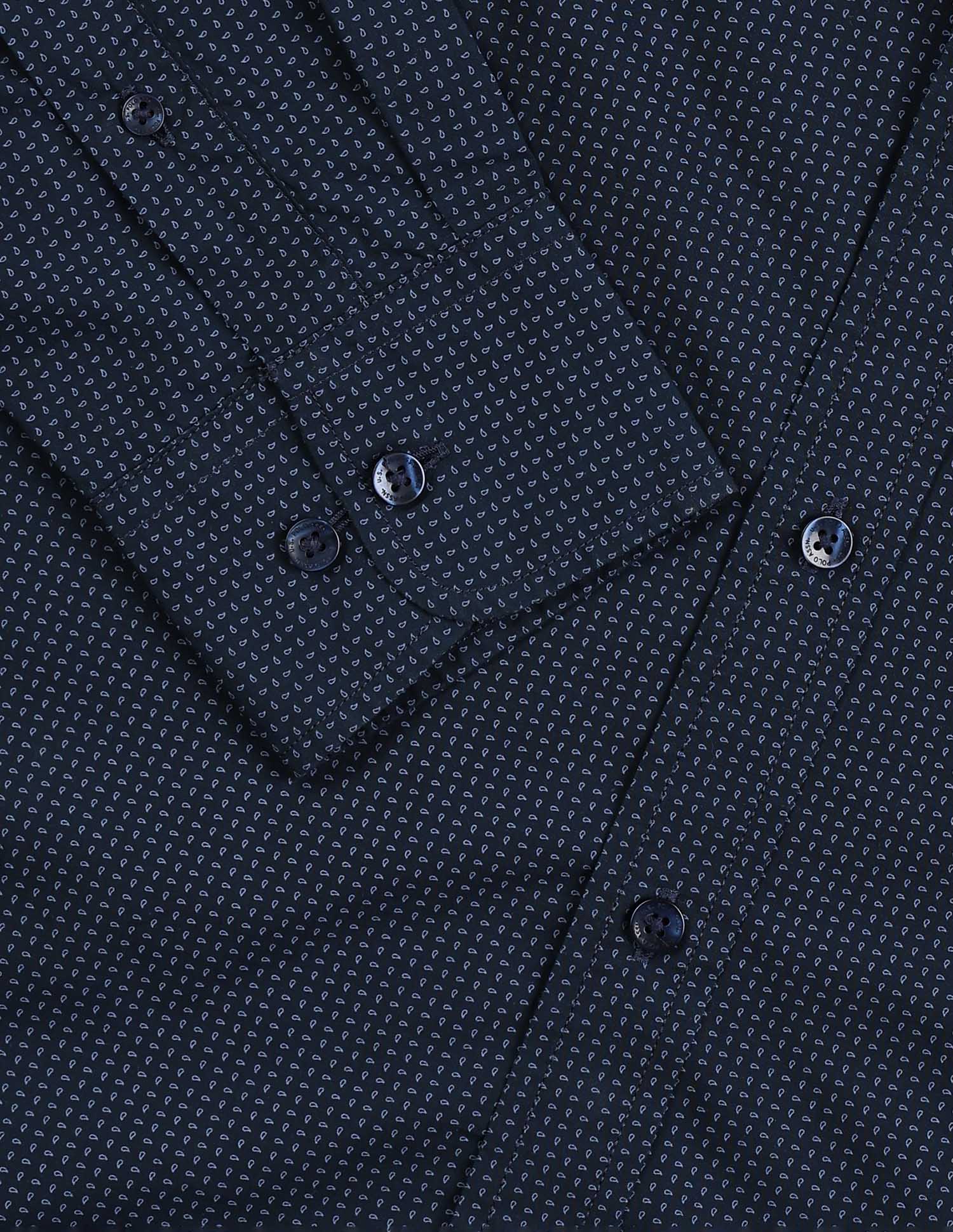 Pure Cotton Paisley Printed Shirt Navy - U.S. Polo Assn. India | Large