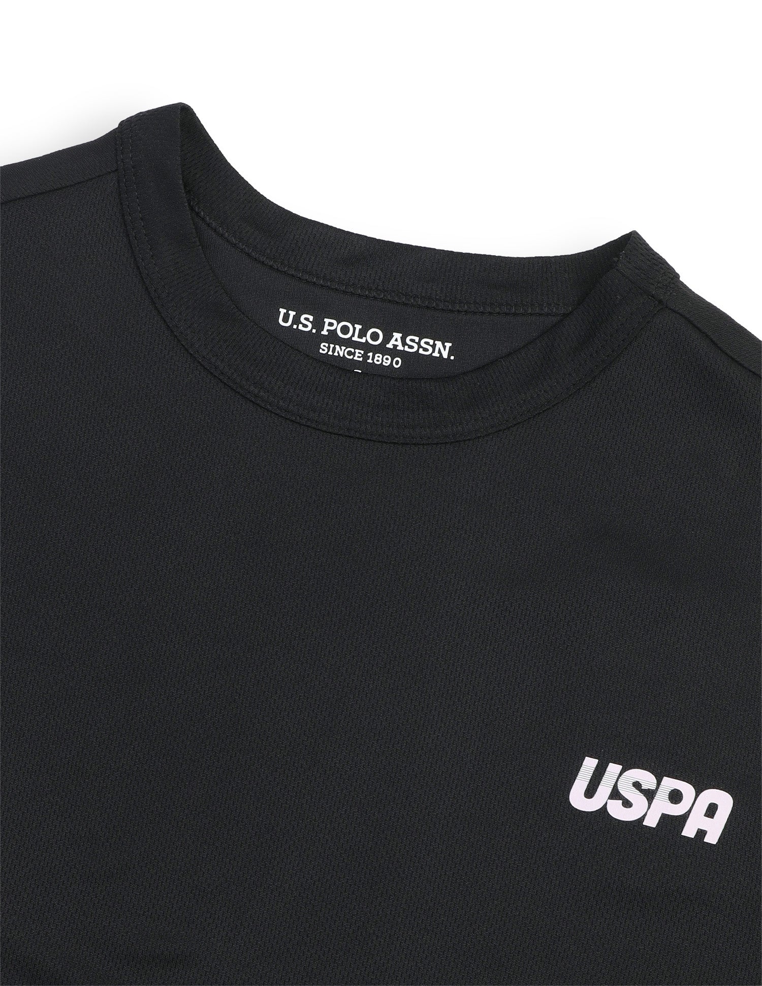 Solid Regular Fit T-Shirt Black - U.S. Polo Assn. India | Large