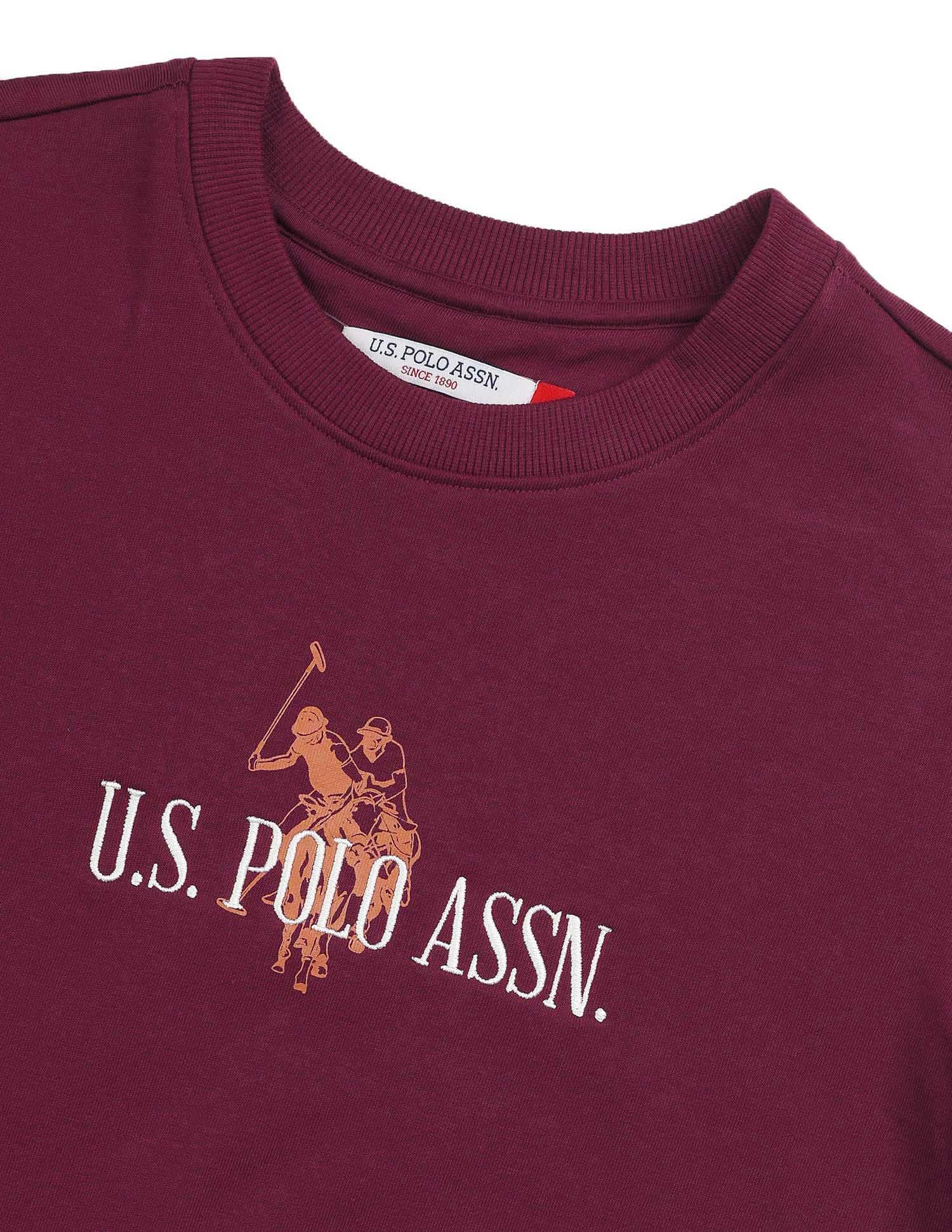 Regular Fit Brand Printed Sweatshirt Maroon - U.S. POLO ASSN. | Large
