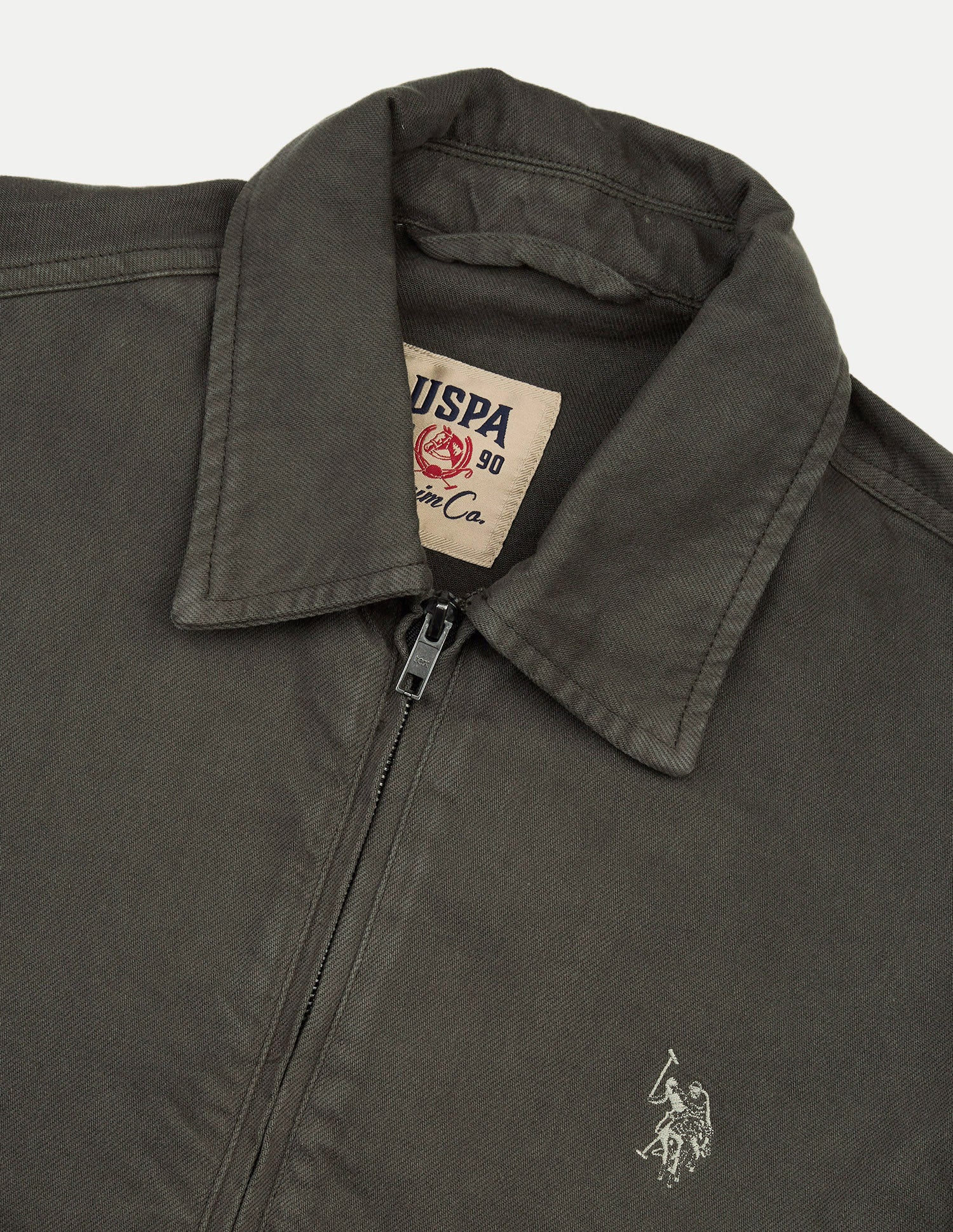 Solid Regular Fit Jacket Olive - U.S. Polo Assn. India | Large