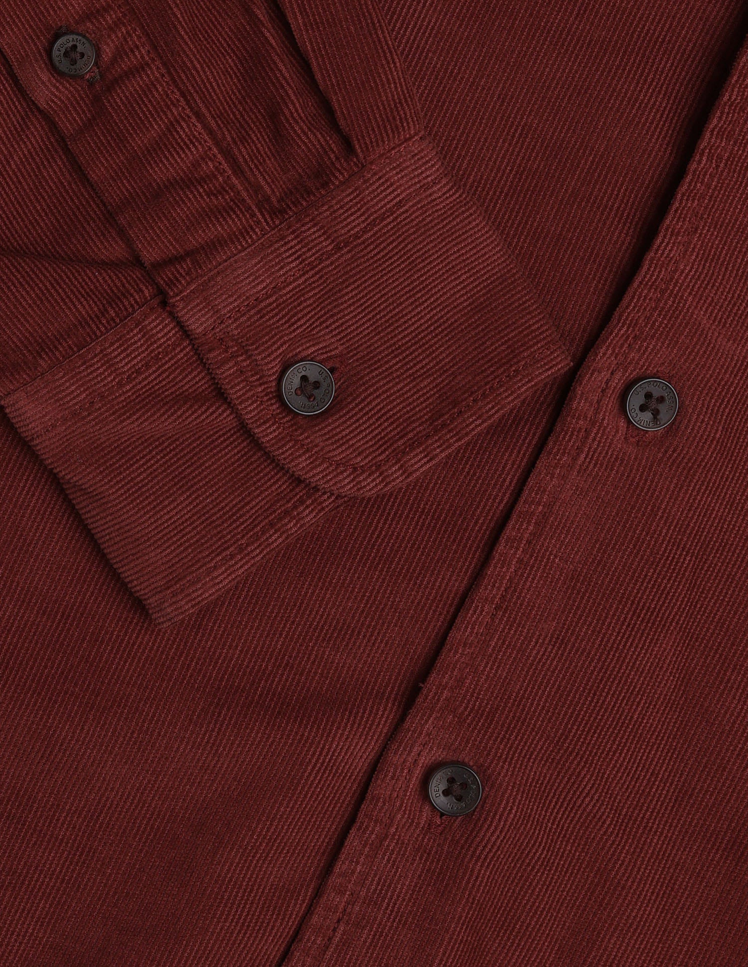 Corduroy Regular Fit Shirt Brown - U.S. Polo Assn. India | Large