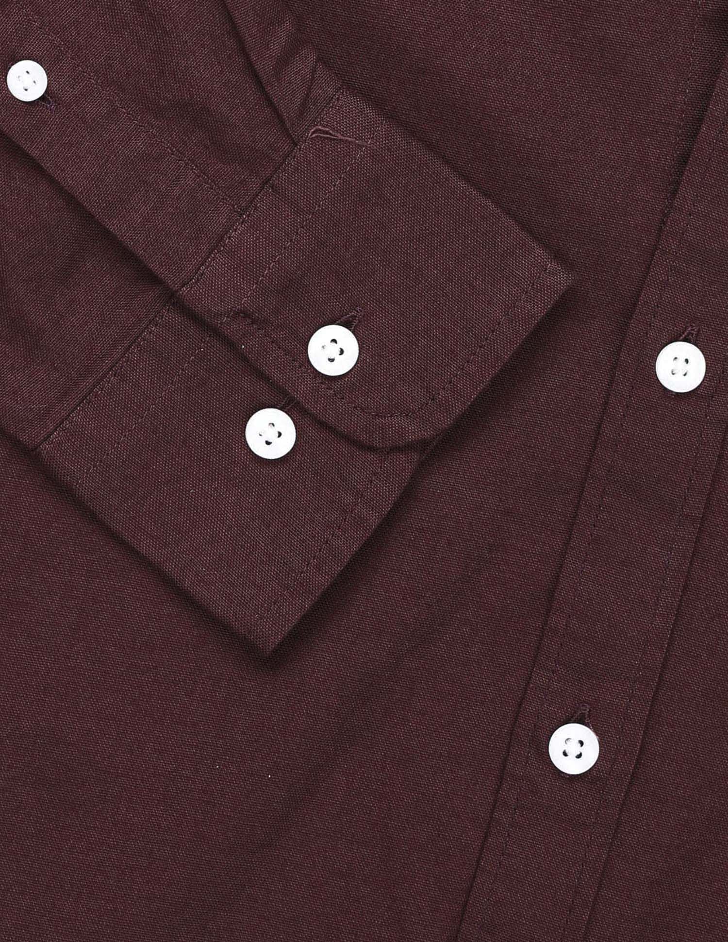 Oxford Stretch Button Down Shirt Brown - U.S. Polo Assn. India | Large