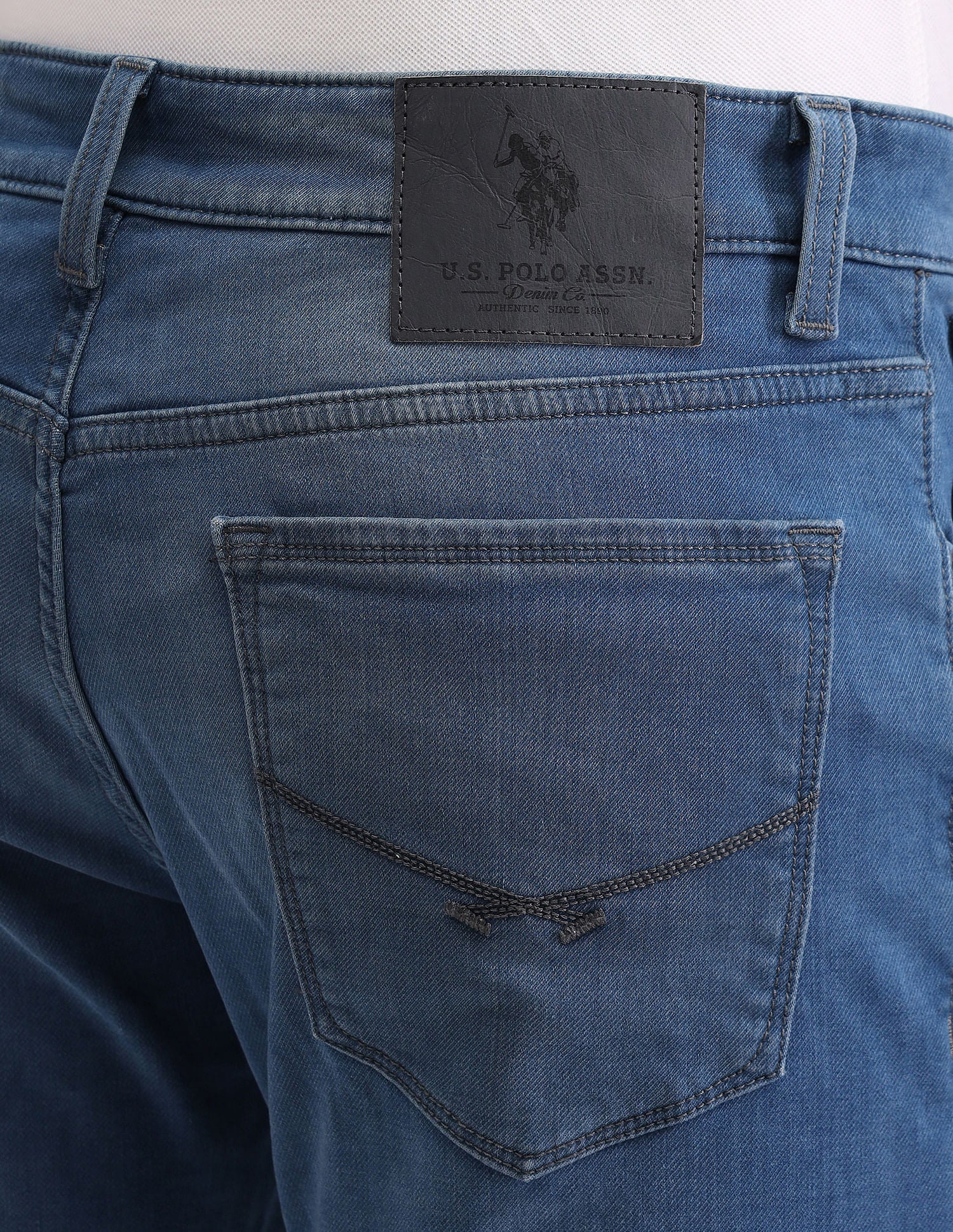 Regallo Skinny Fit Blue Jeans Blue - U.S. Polo Assn. India | Large
