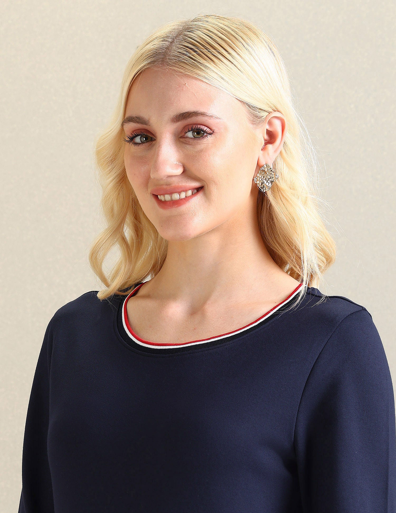 Ponte Roma Knit A-Line Dress Navy - U.S. POLO ASSN. | Large