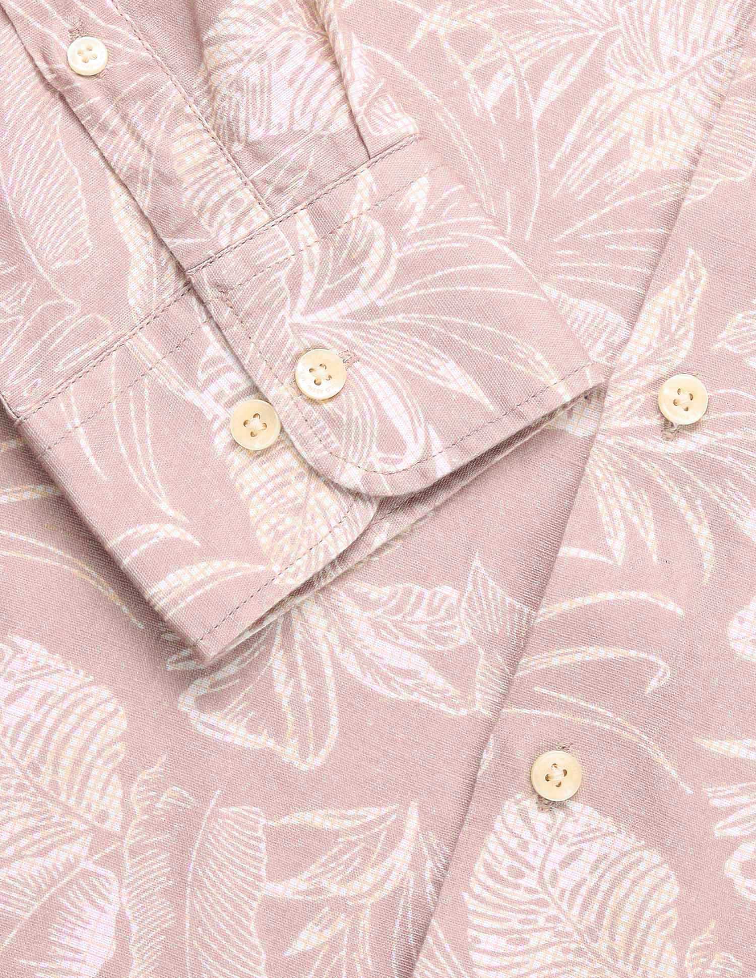 All Over Printed Regular Shirt Peach - U.S. Polo Assn. India | Large