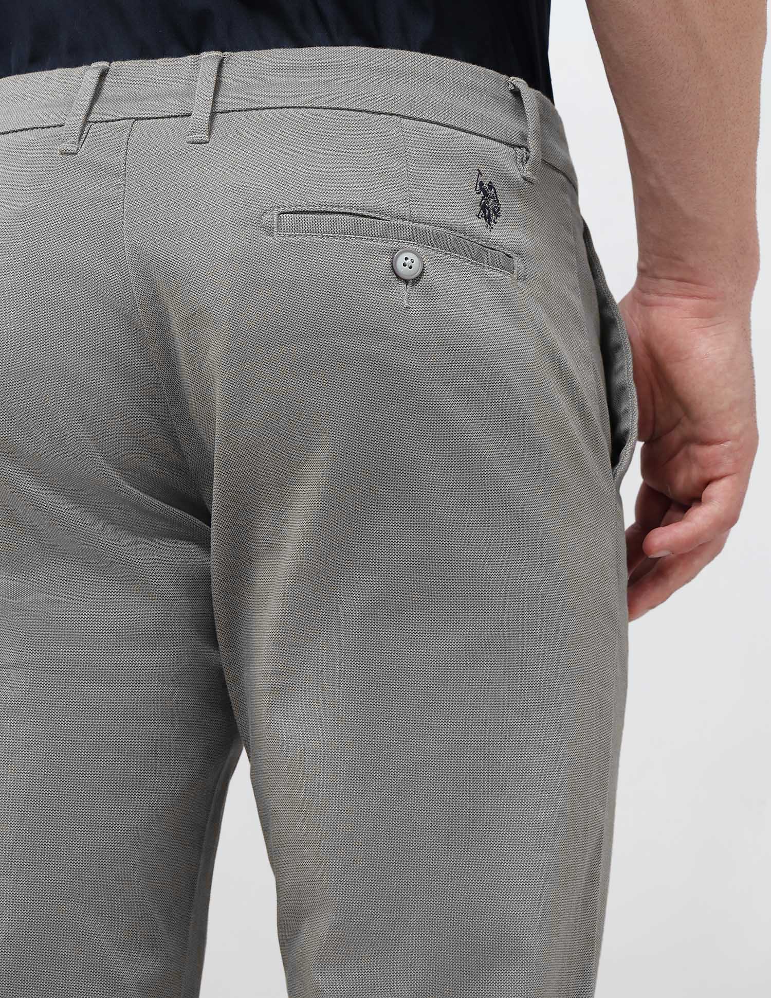 Twill All Over Printed Trousers Grey - U.S. Polo Assn. India | Large