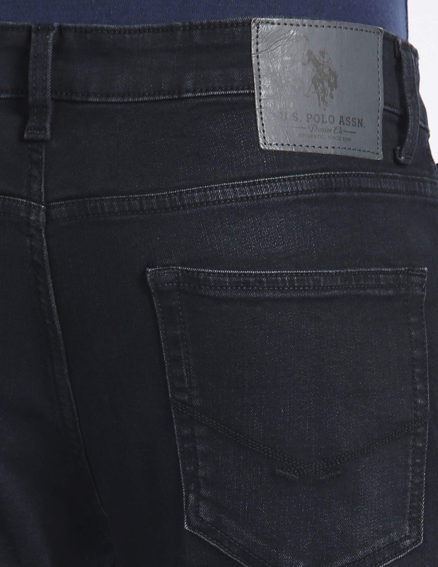 Henry Cropped Tapered Fit Blue Jeans Black - U.S. POLO ASSN. | Large