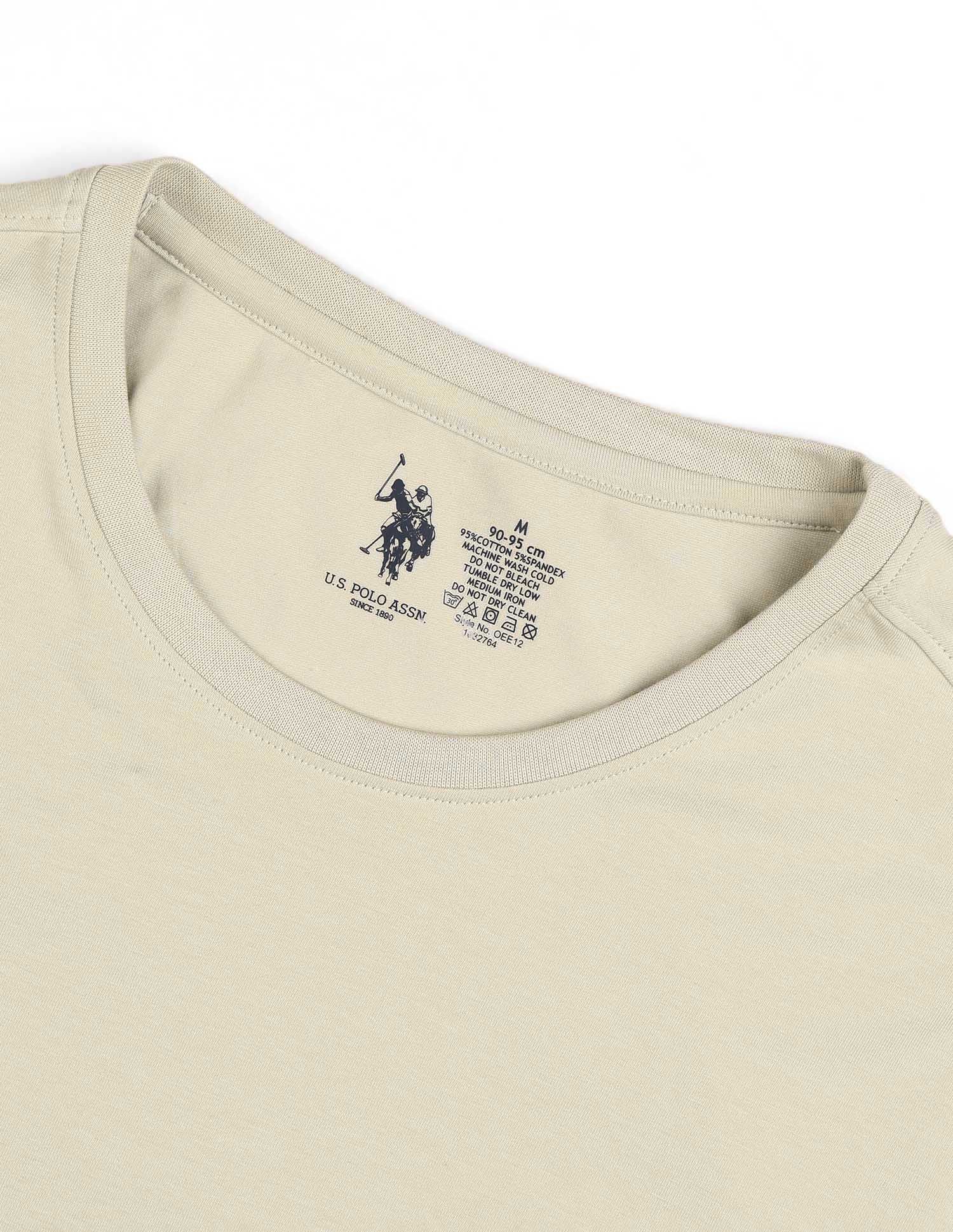 Comfort Fit Pure Cotton OEE12 Lounge T-Shirt - Pack Of 1 Peyote - U.S. POLO ASSN. | Large