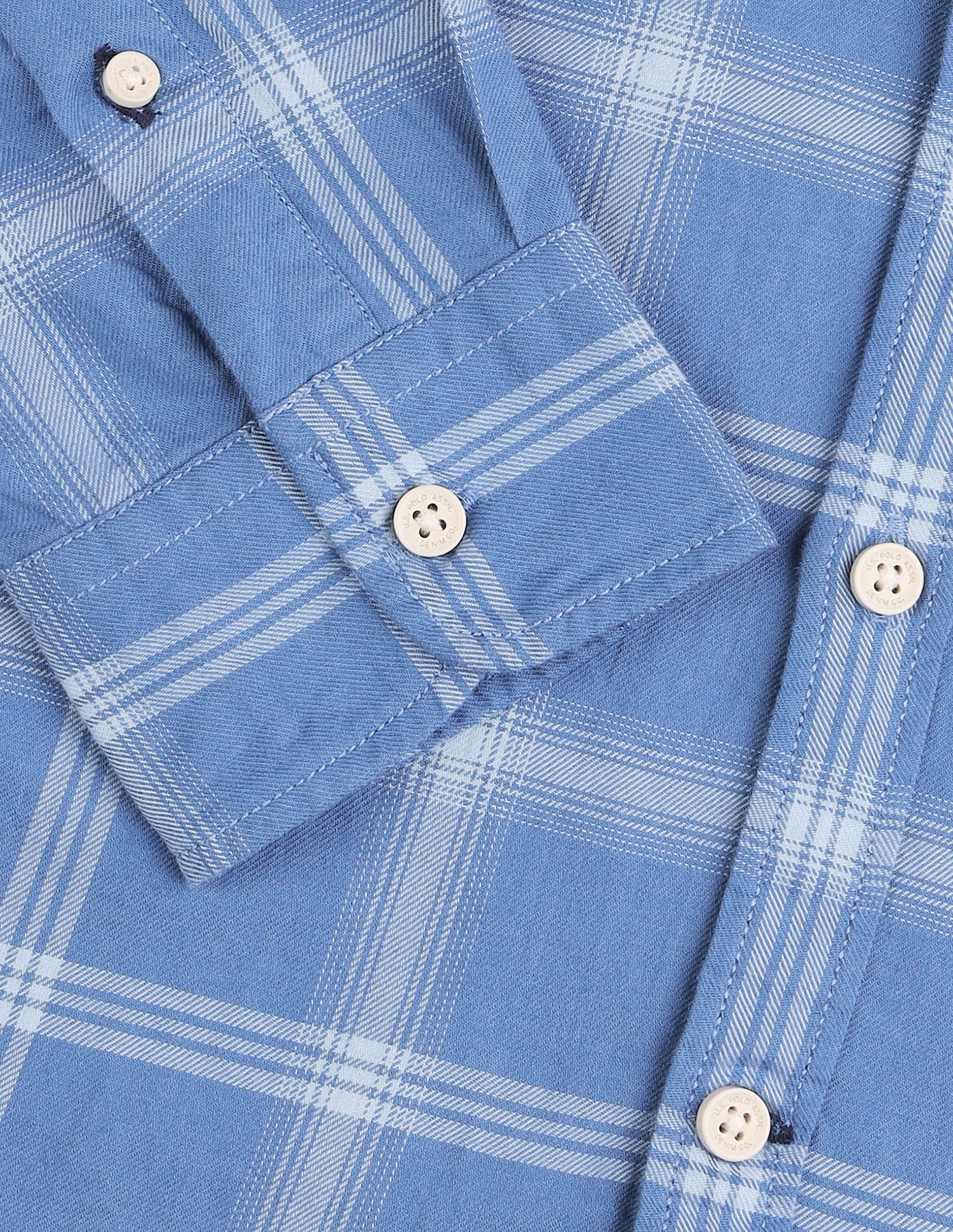 Tartan Checked Twill Shirt Blue - U.S. Polo Assn. India | Large