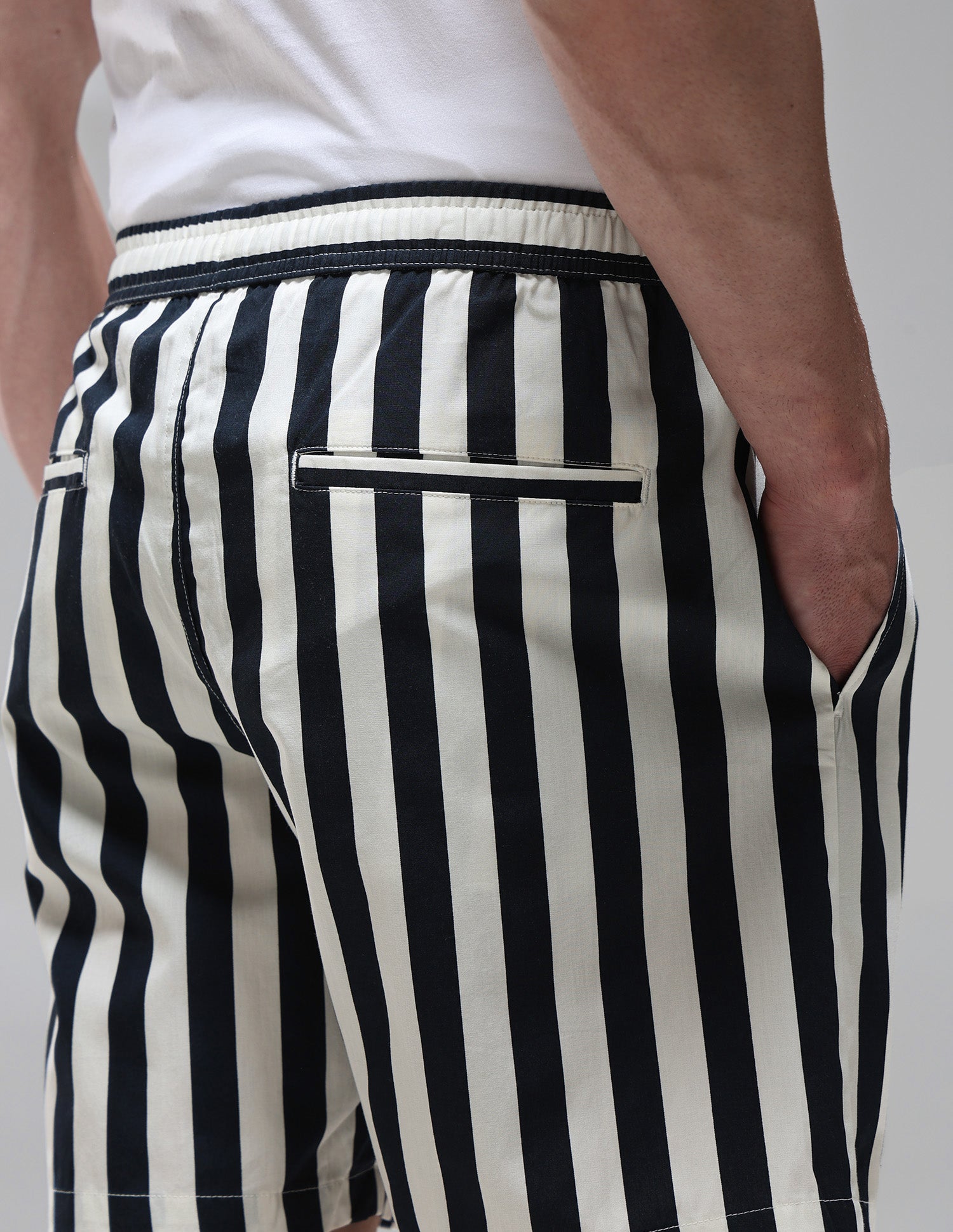 Vertical Striped Pure Cotton OEX15 Boxer Shorts Uspa Navy - U.S. Polo Assn. India | Large