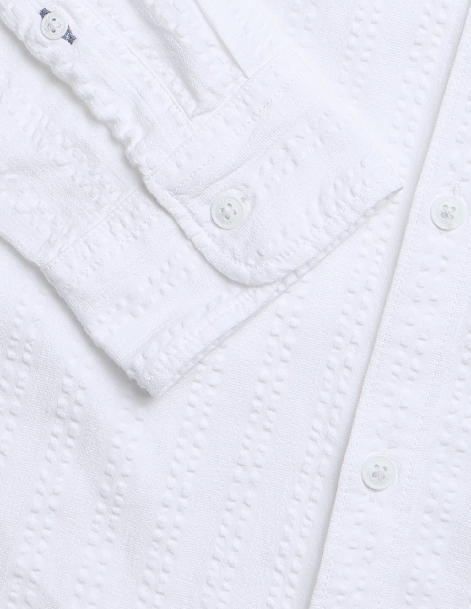 Textured Regular Fit Shirt White - U.S. Polo Assn. India | Large