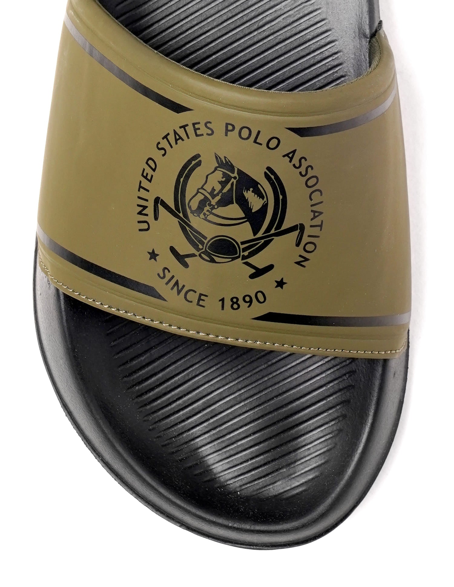 Men Zane 5.0 Open Toe Flat Sandals Green - U.S. Polo Assn. India | Large