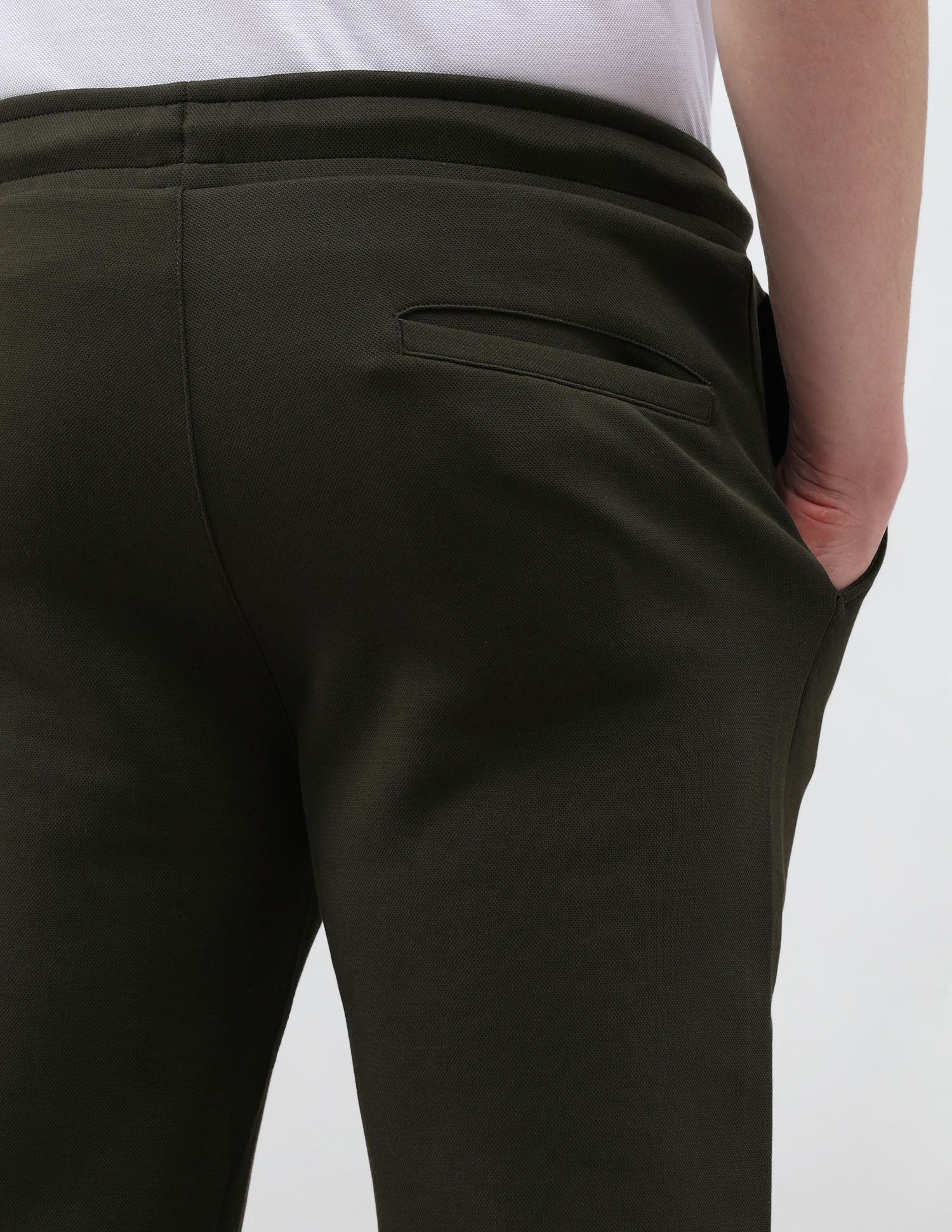 Mid Rise Solid Track Pants Dark Green - U.S. Polo Assn. India | Large