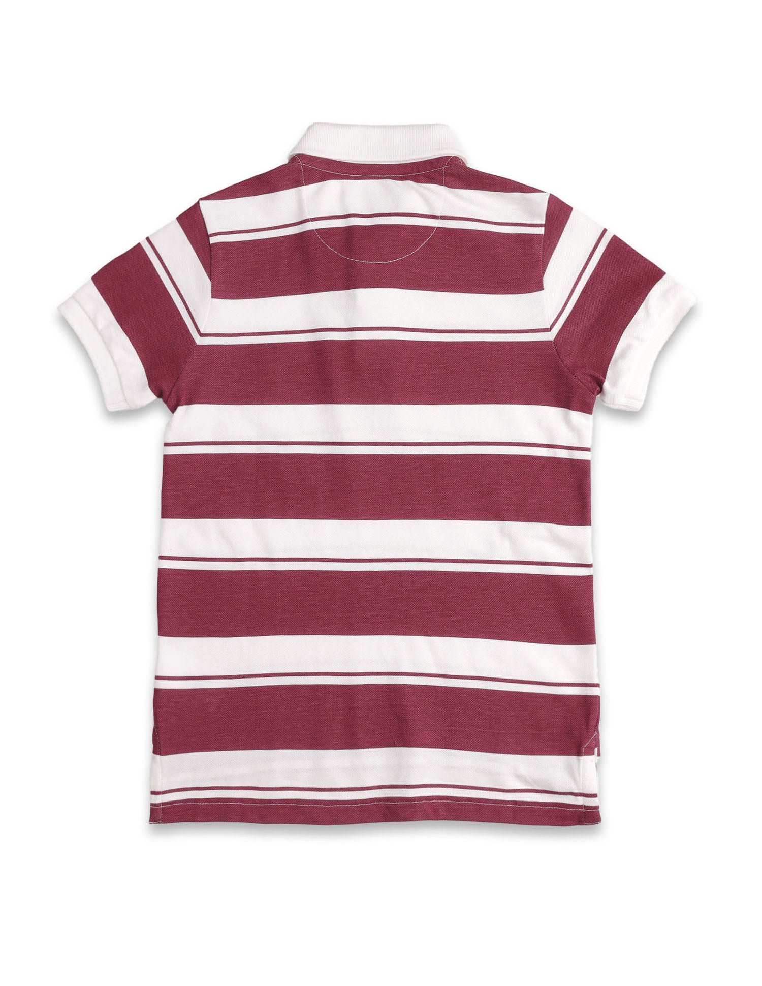 Boys Horizontal Striped Pure Cotton Polo Shirt Red - U.S. POLO ASSN. | Large