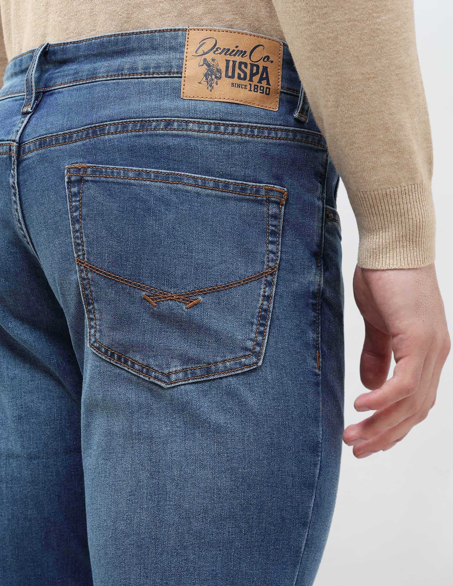 Brandon Slim Tapered Fit Blue Jeans Indigo - U.S. POLO ASSN. | Large