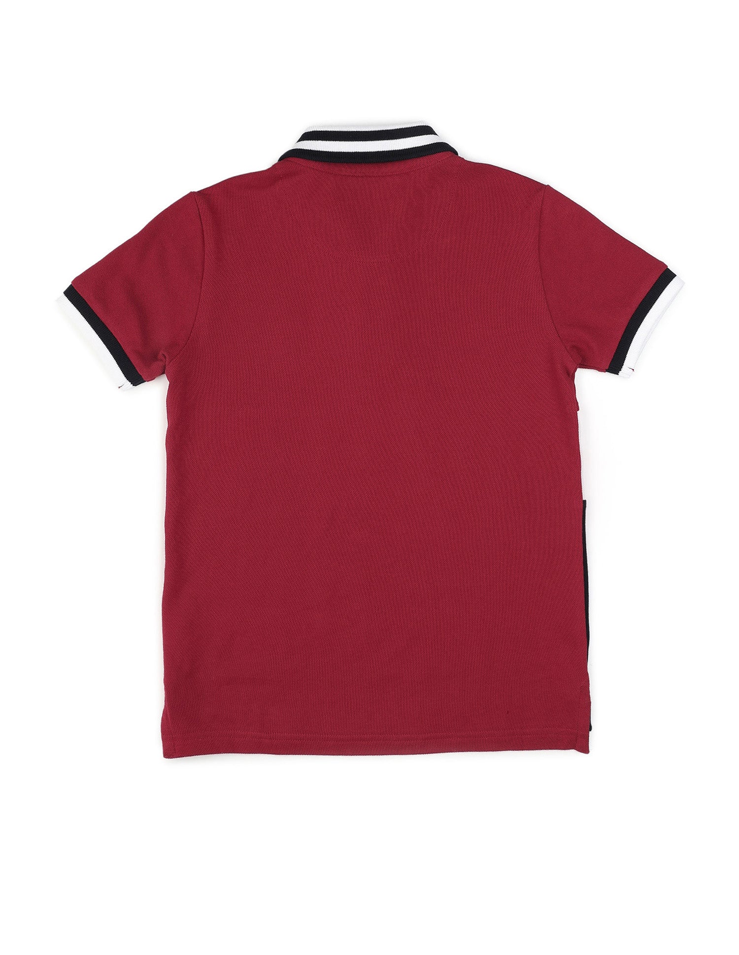 Boys Colour Blocked Pure Cotton Polo Shirt Red - U.S. POLO ASSN. | Large