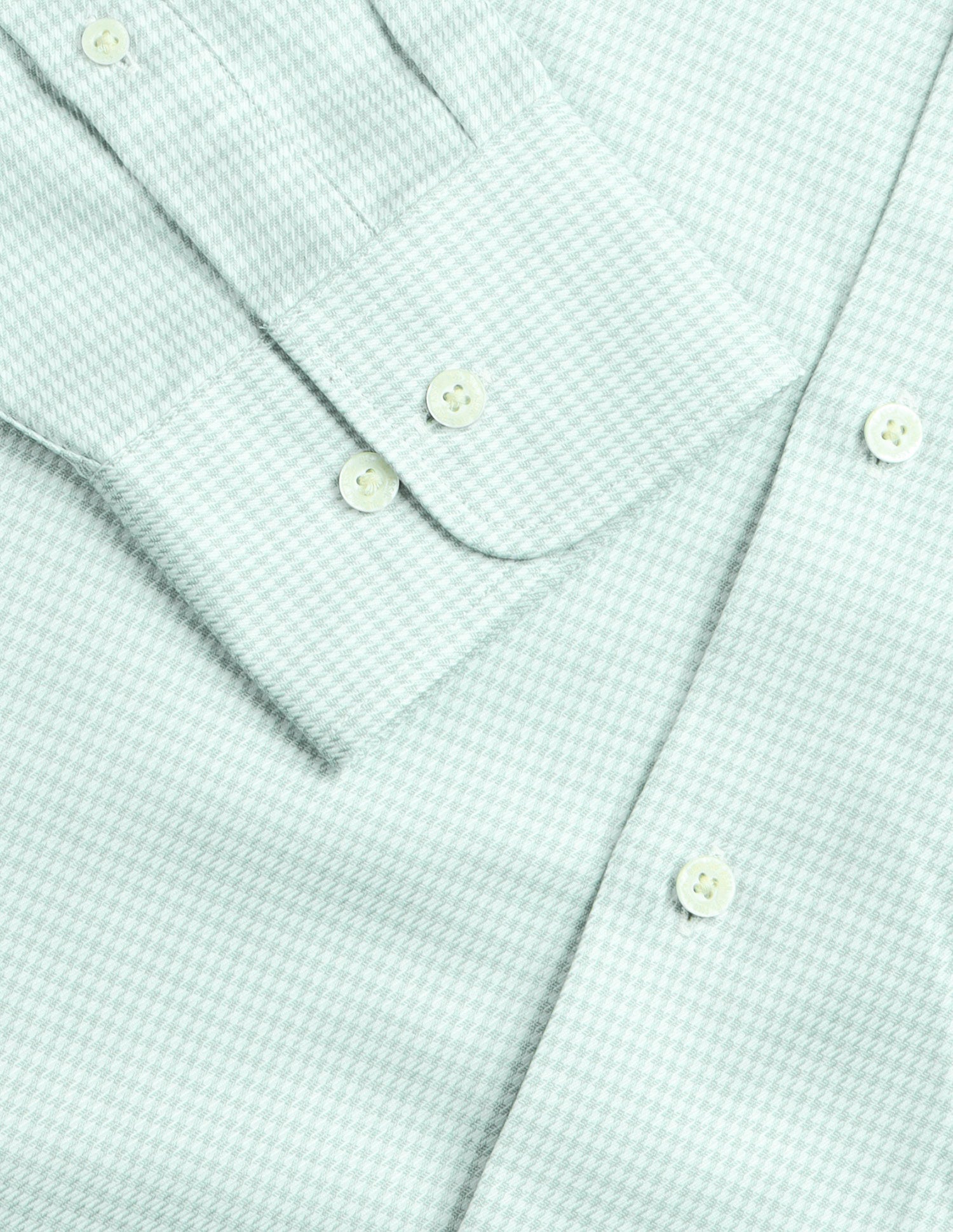 Tailored Fit Micro Checked Shirt Light Green - U.S. Polo Assn. India | Large