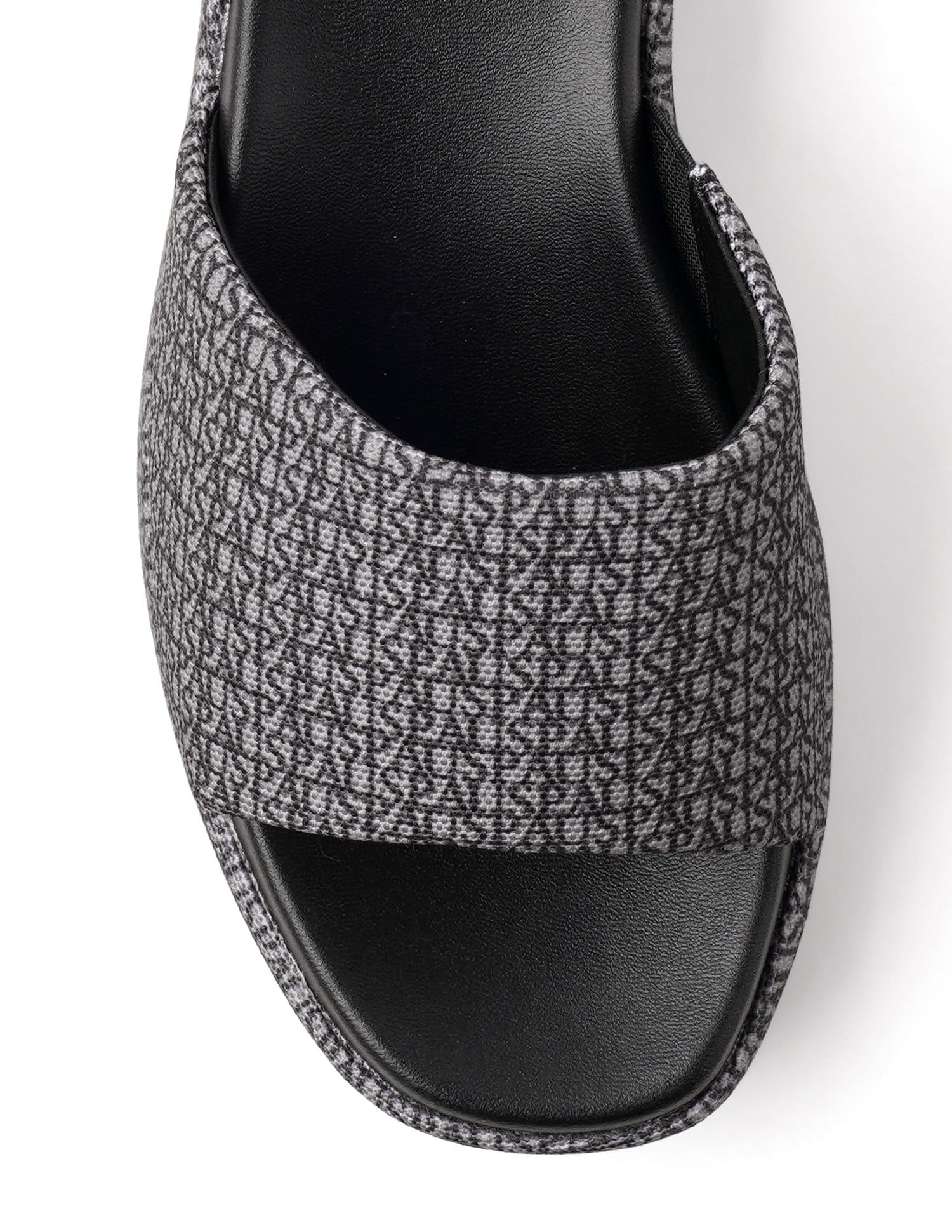 Women Open Toe Brand Print Savina Sandals Black - U.S. Polo Assn. India | Large