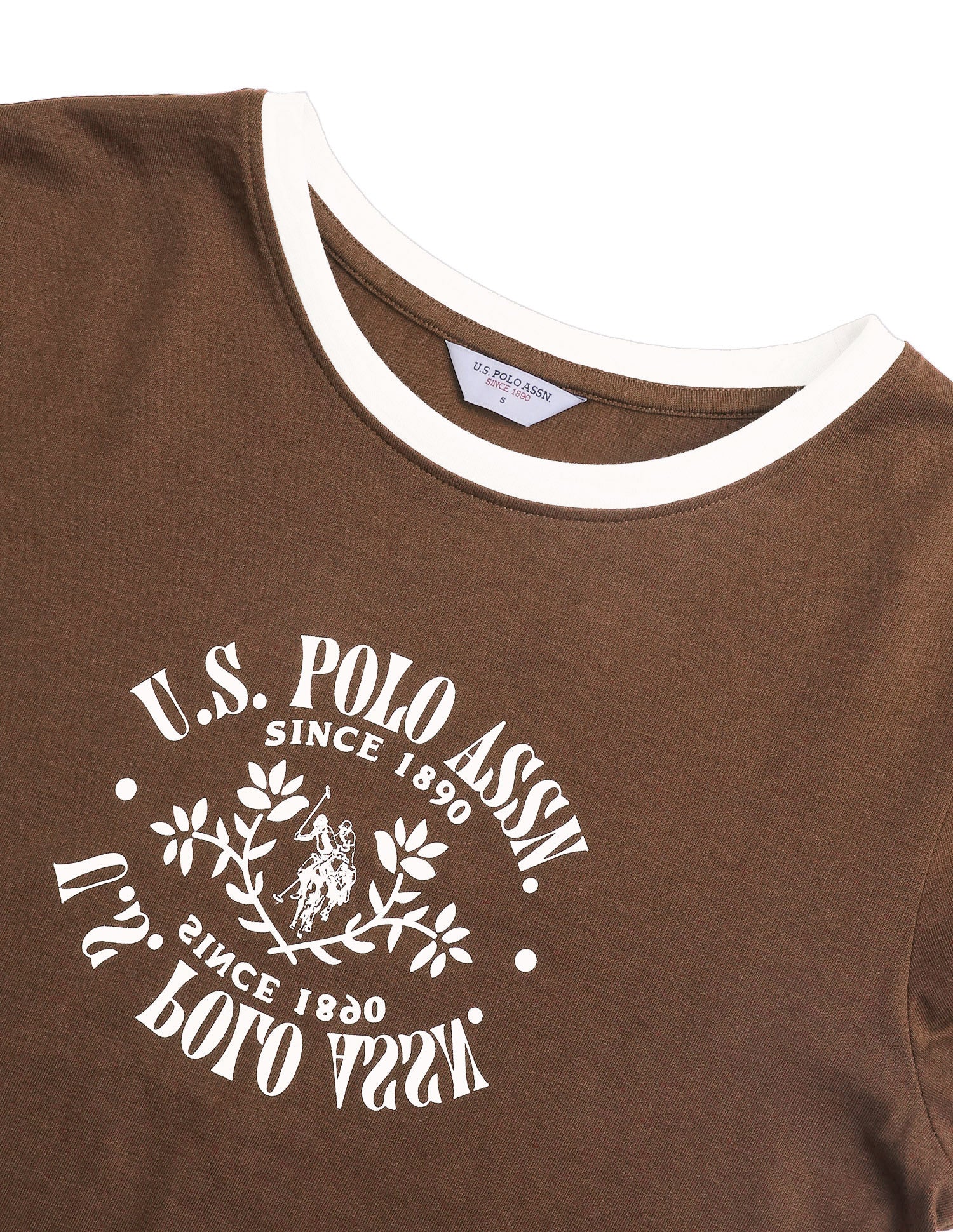 Graphic Brand Printed Regular Fit T-Shirt Brown - U.S. Polo Assn. India | Large