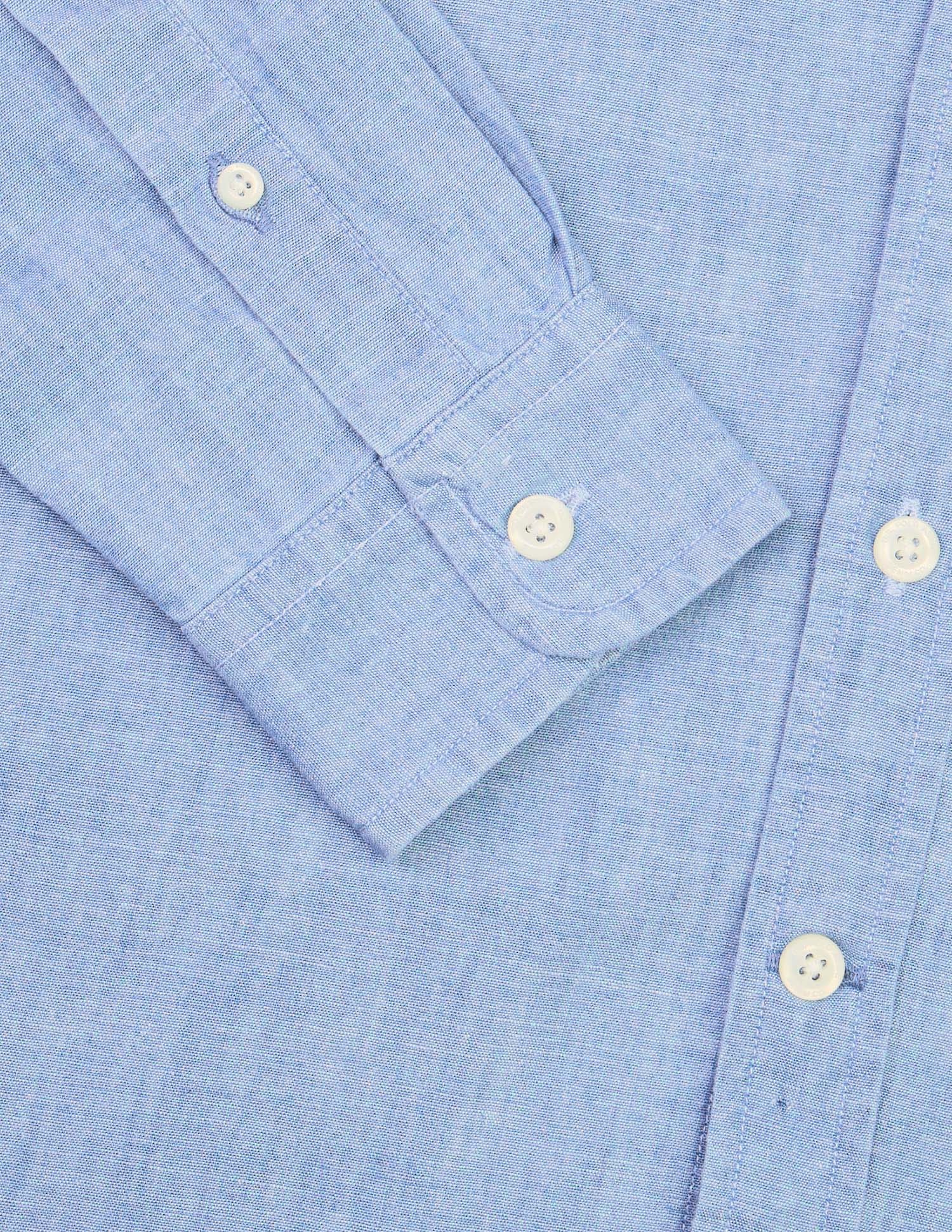 Heathered Twill Mandarin Shirt Light Indigo - U.S. Polo Assn. India | Large