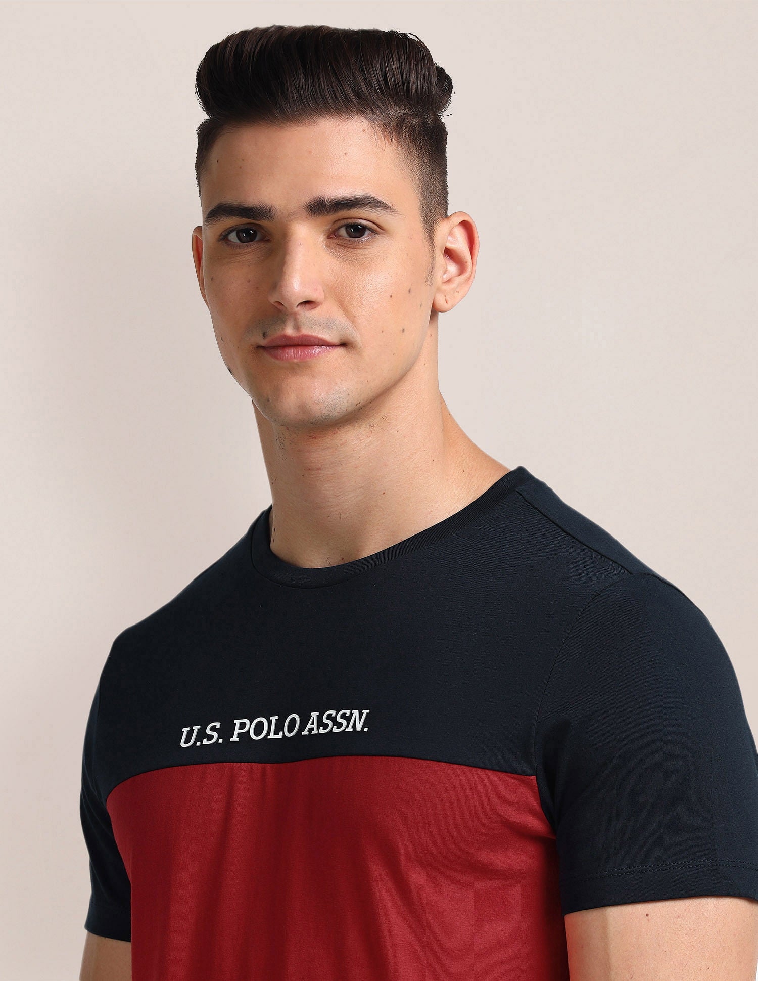 Brand Printed Slim Fit T-Shirt Navy - U.S. Polo Assn. India | Large
